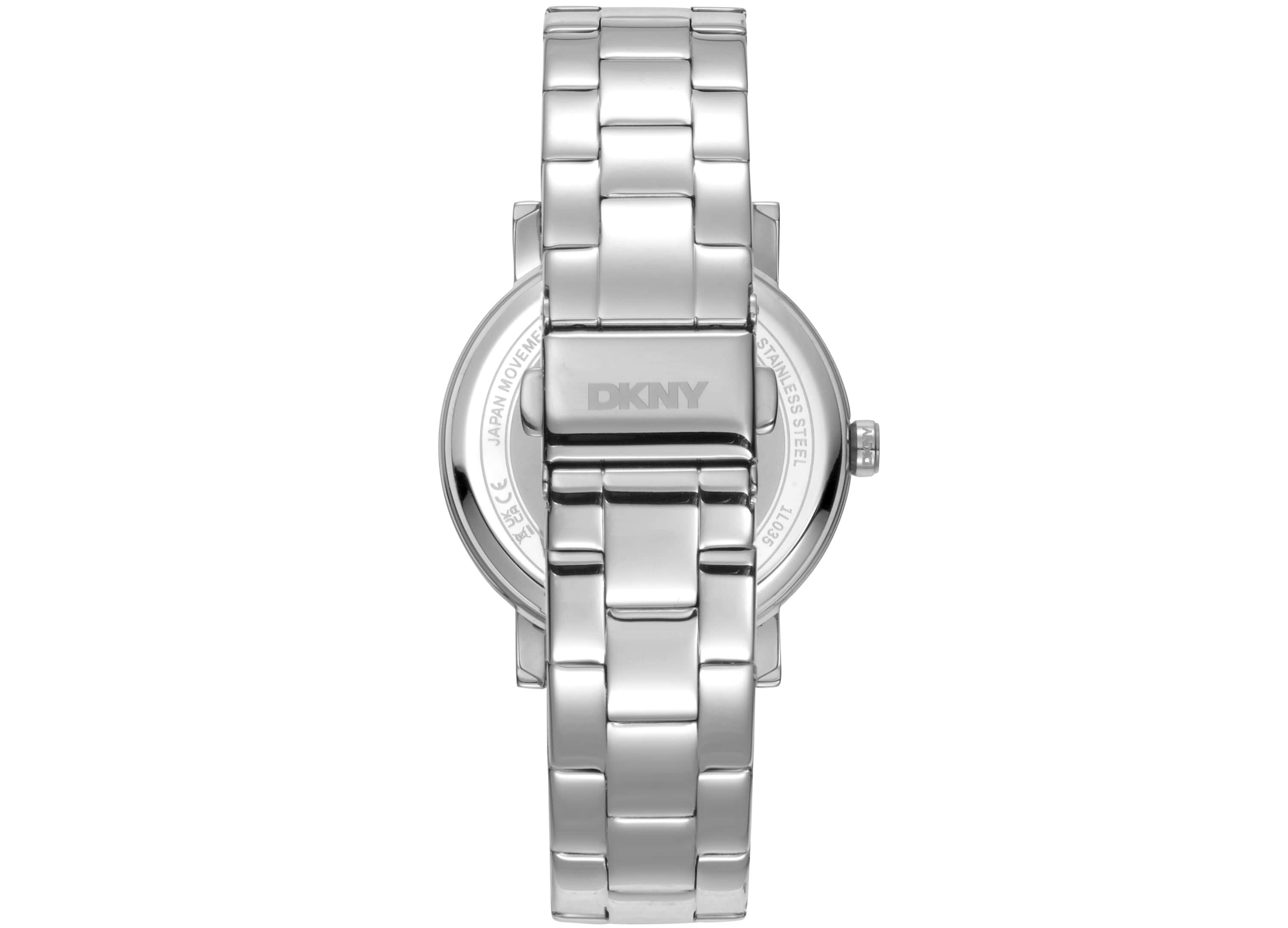 Womens Soho Logo Silver Powder Dial Stainless Steel Bracelet Watch