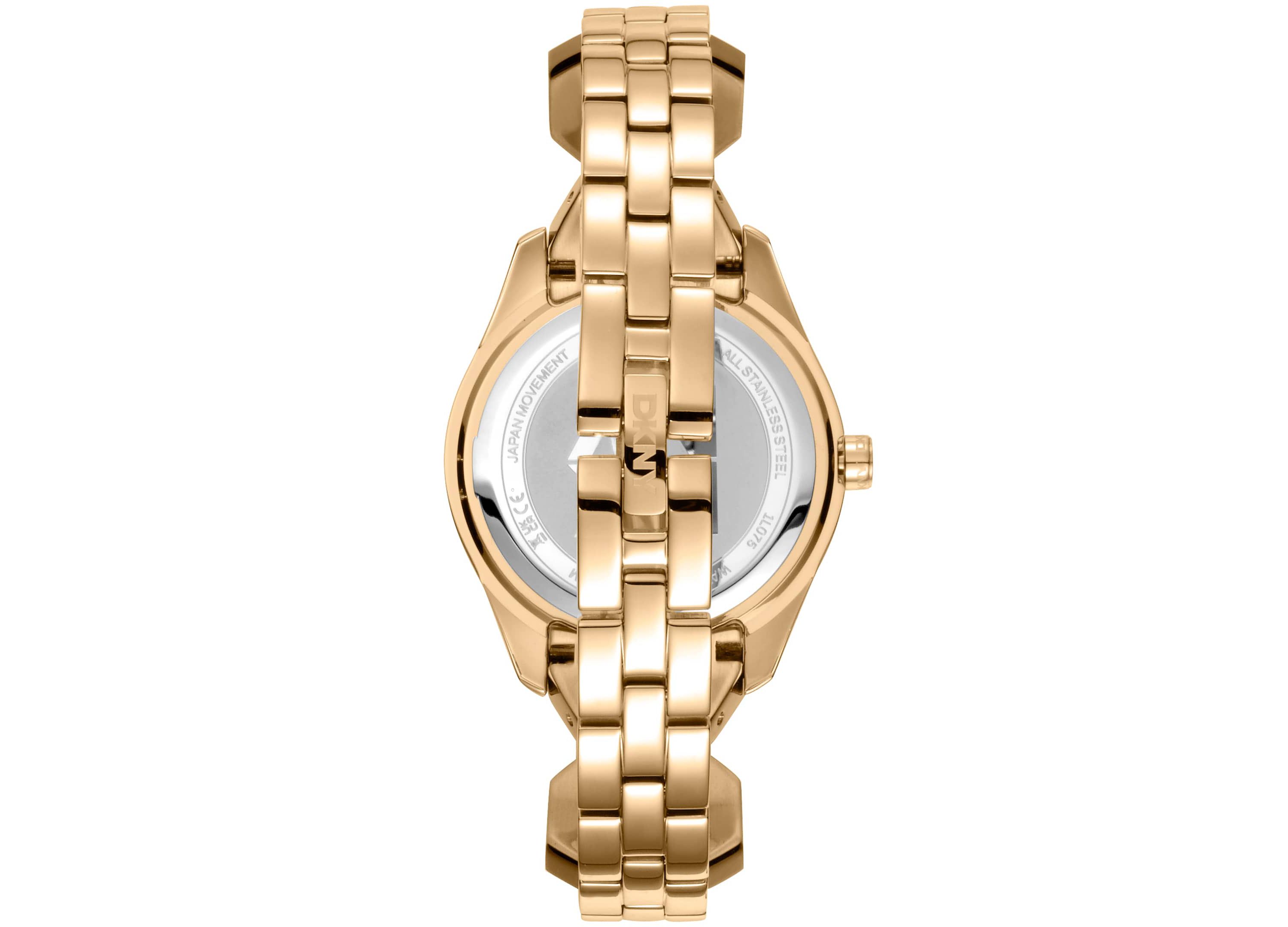 Womens Astoria Midi Glitz Silver Dark Green Dial Gold-Tone Stainless Steel Bracelet Watch