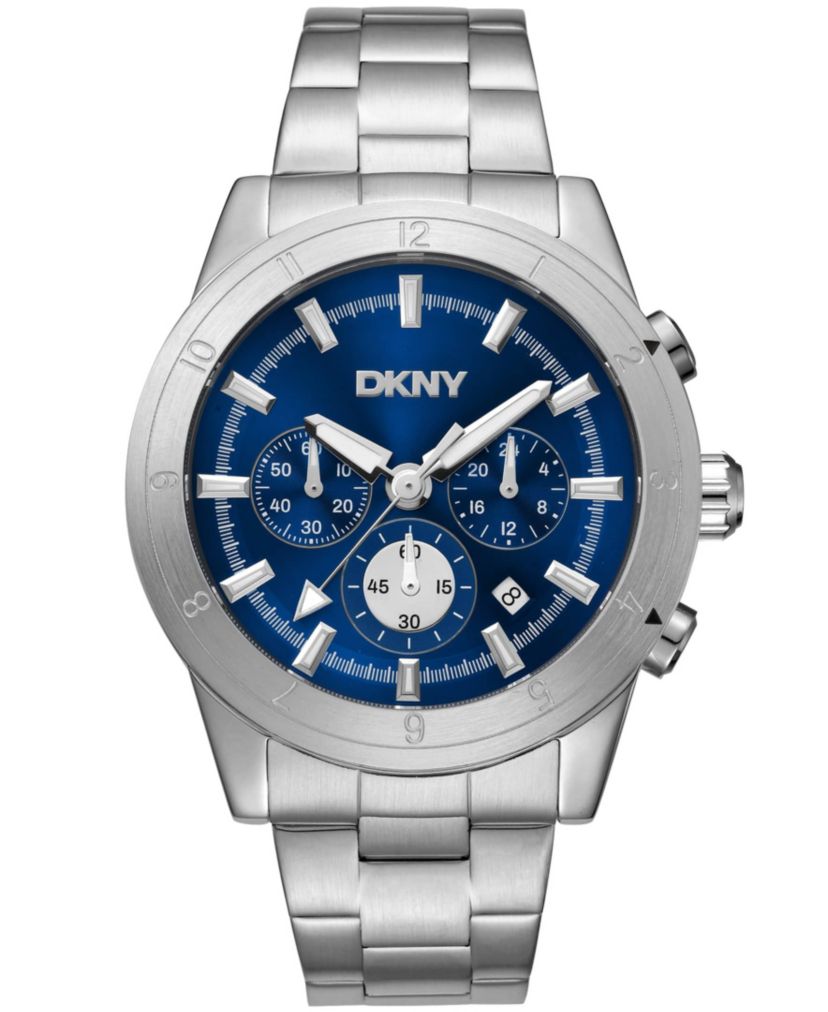 Mens Bryant Park Chronograph Dark Blue Dial Stainless Steel Bracelet Watch