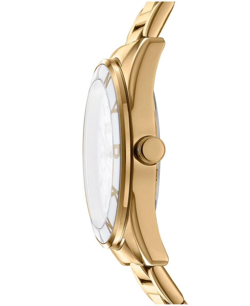 Womens Chambers Multi Sport Chronograph Dark Green Dial Gold-Tone Stainless Steel Bracelet Watch