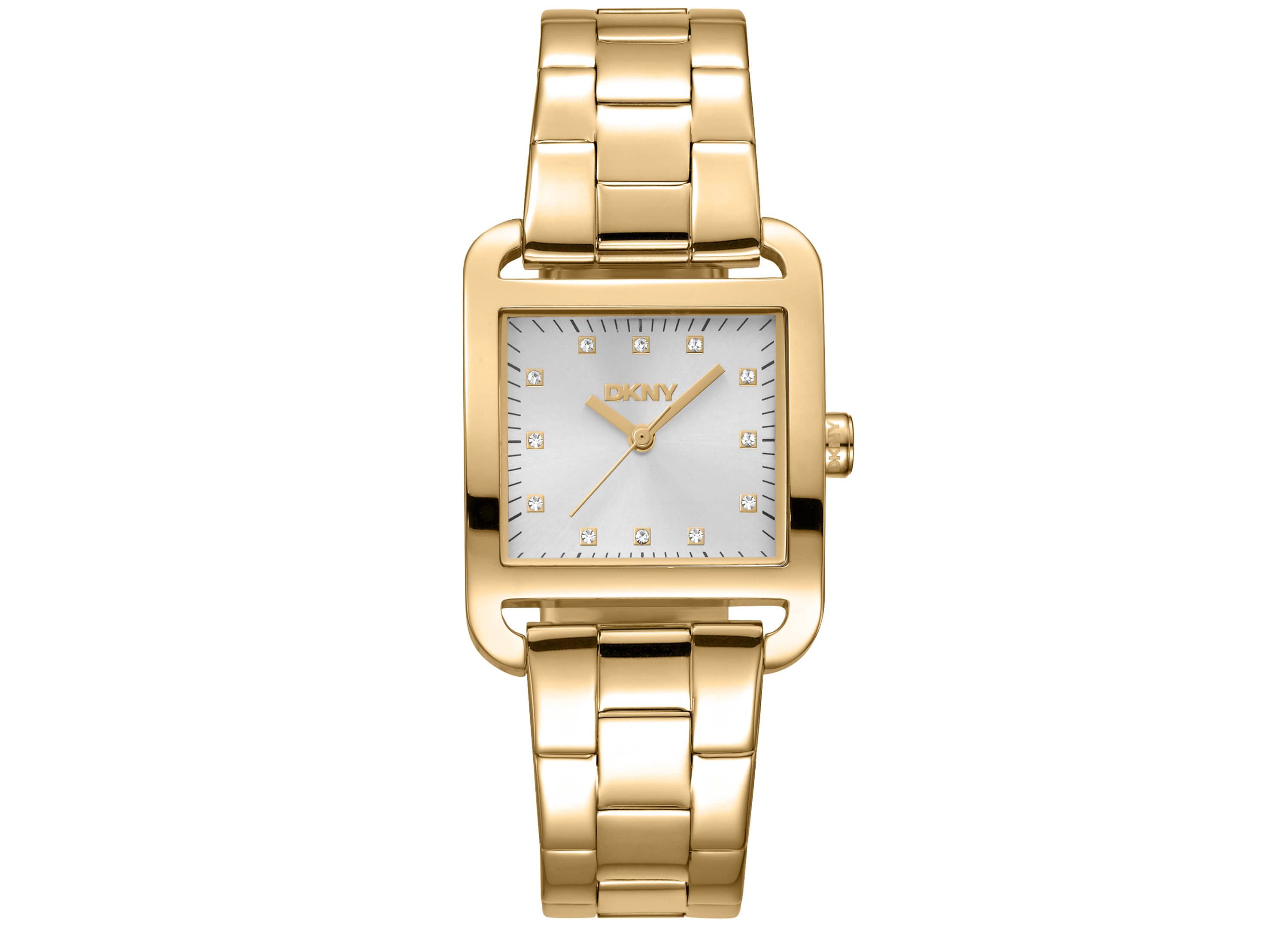 Womens City Midi Silver Dial Rose Gold-Tone Stainless Steel Bracelet Watch