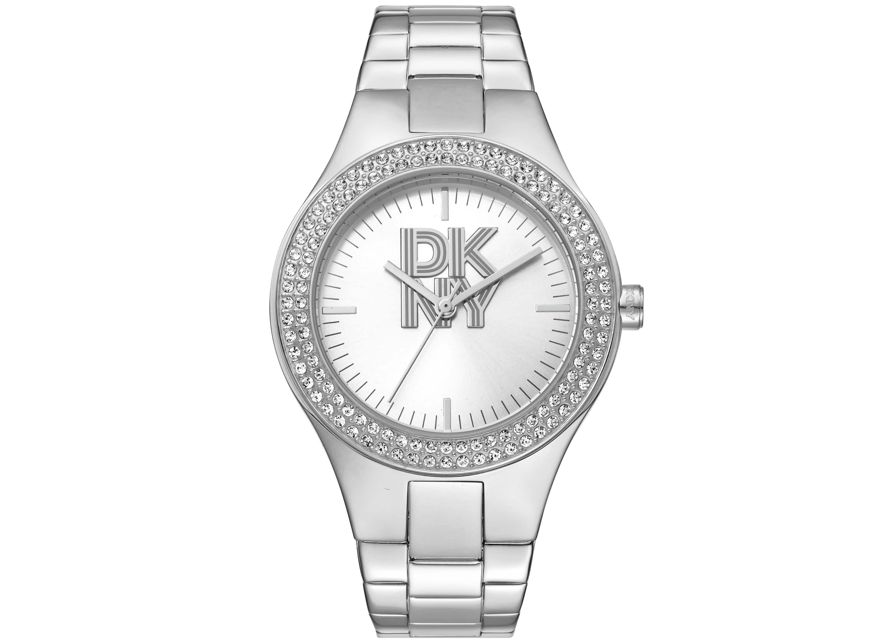 Womens Parsons Glitz Silver Dial Stainless Steel Bracelet Watch