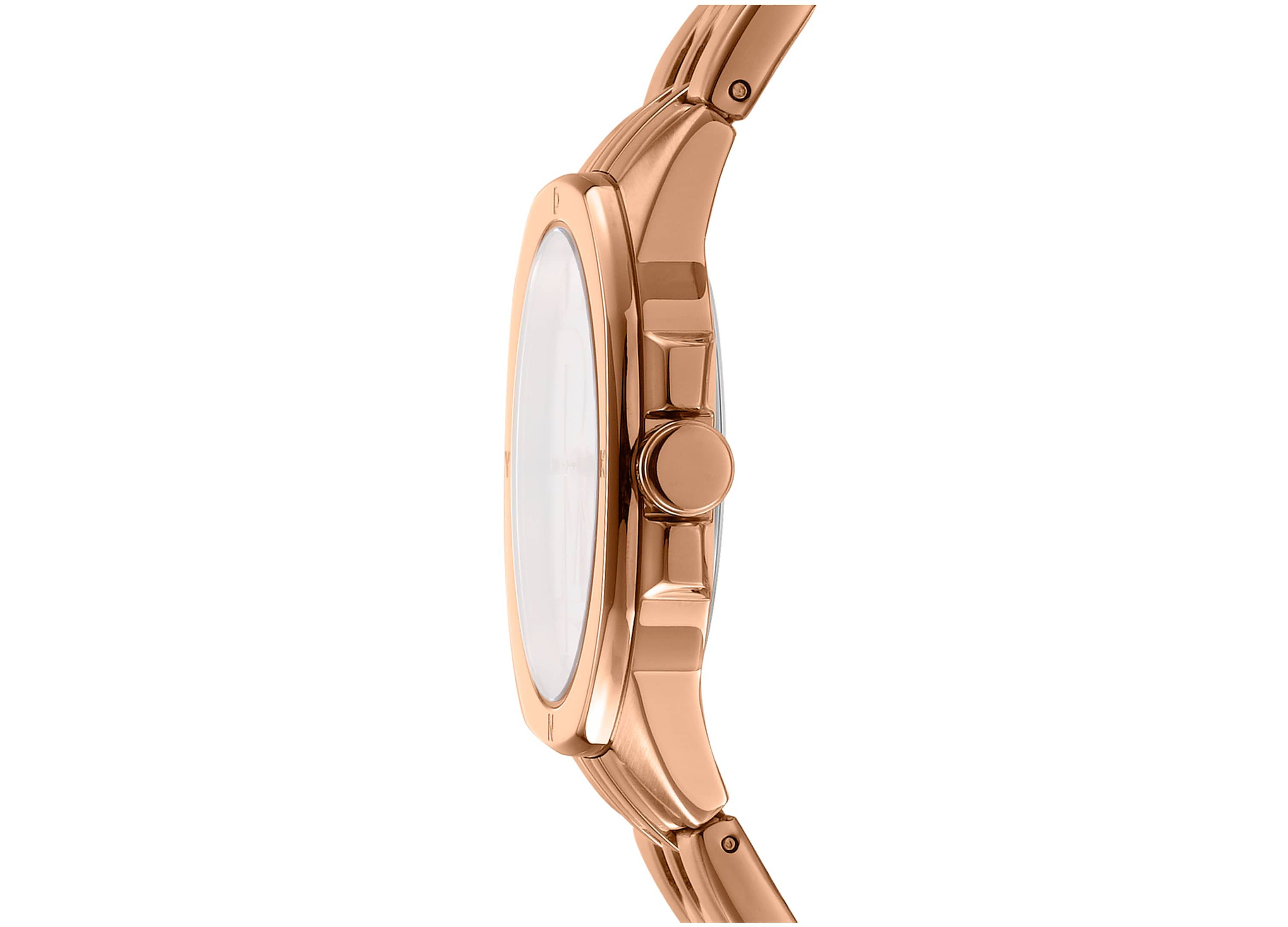 Womens Brooklyn Midi Rose Gold Dial Rose Gold-Tone Stainless Steel Bracelet Watch