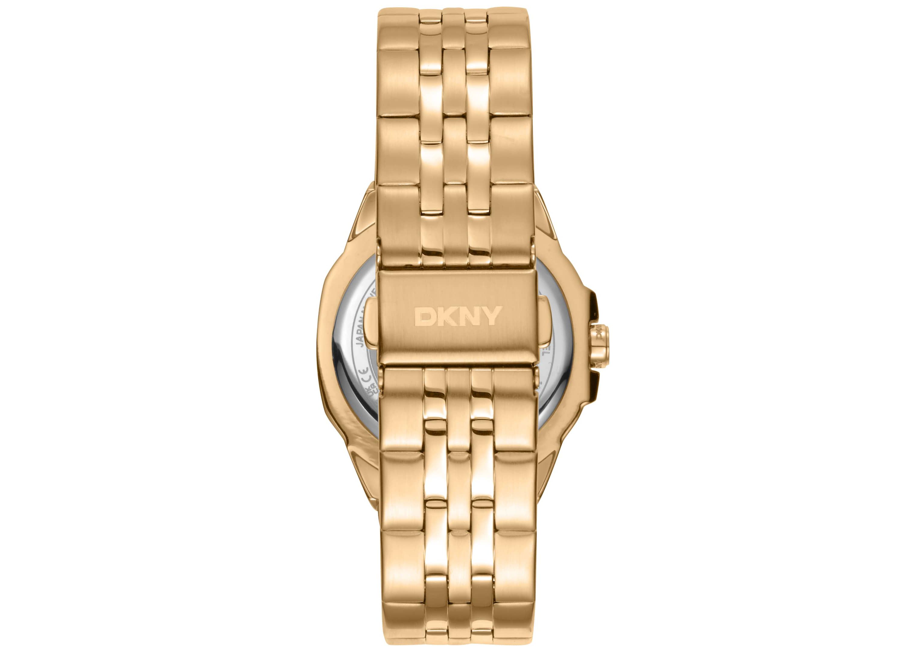 Womens Brooklyn Midi Champagne Dial Gold-Tone Stainless Steel Bracelet Watch