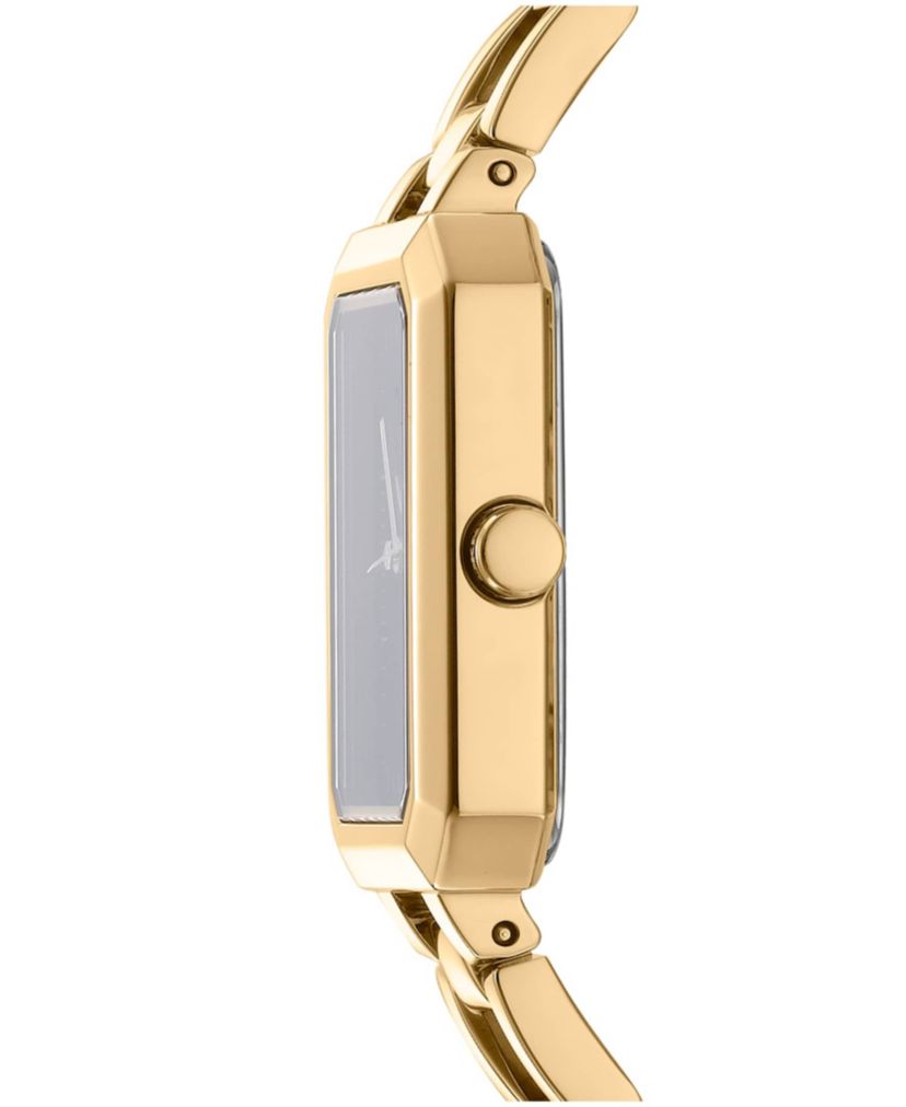 Womens Uptown Midi Black Dial Gold-Tone Stainless Steel Bracelet Watch