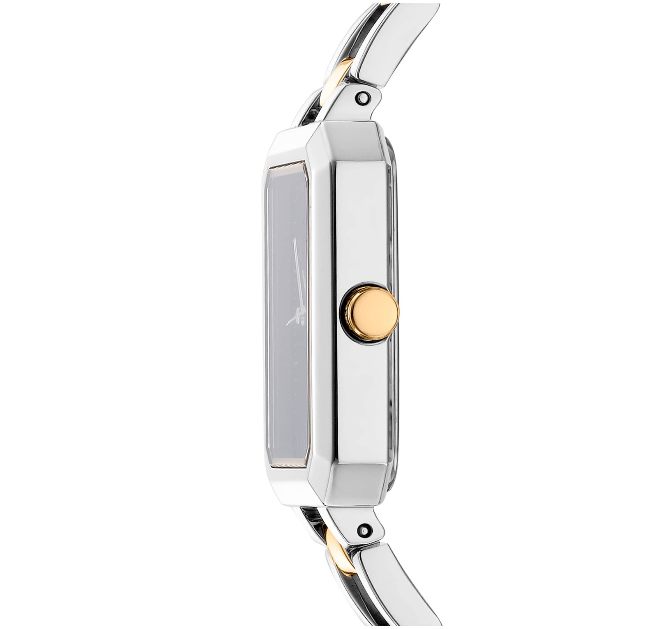 Womens Uptown Midi Silver Dial Gold-Tone Stainless Steel Bracelet Watch