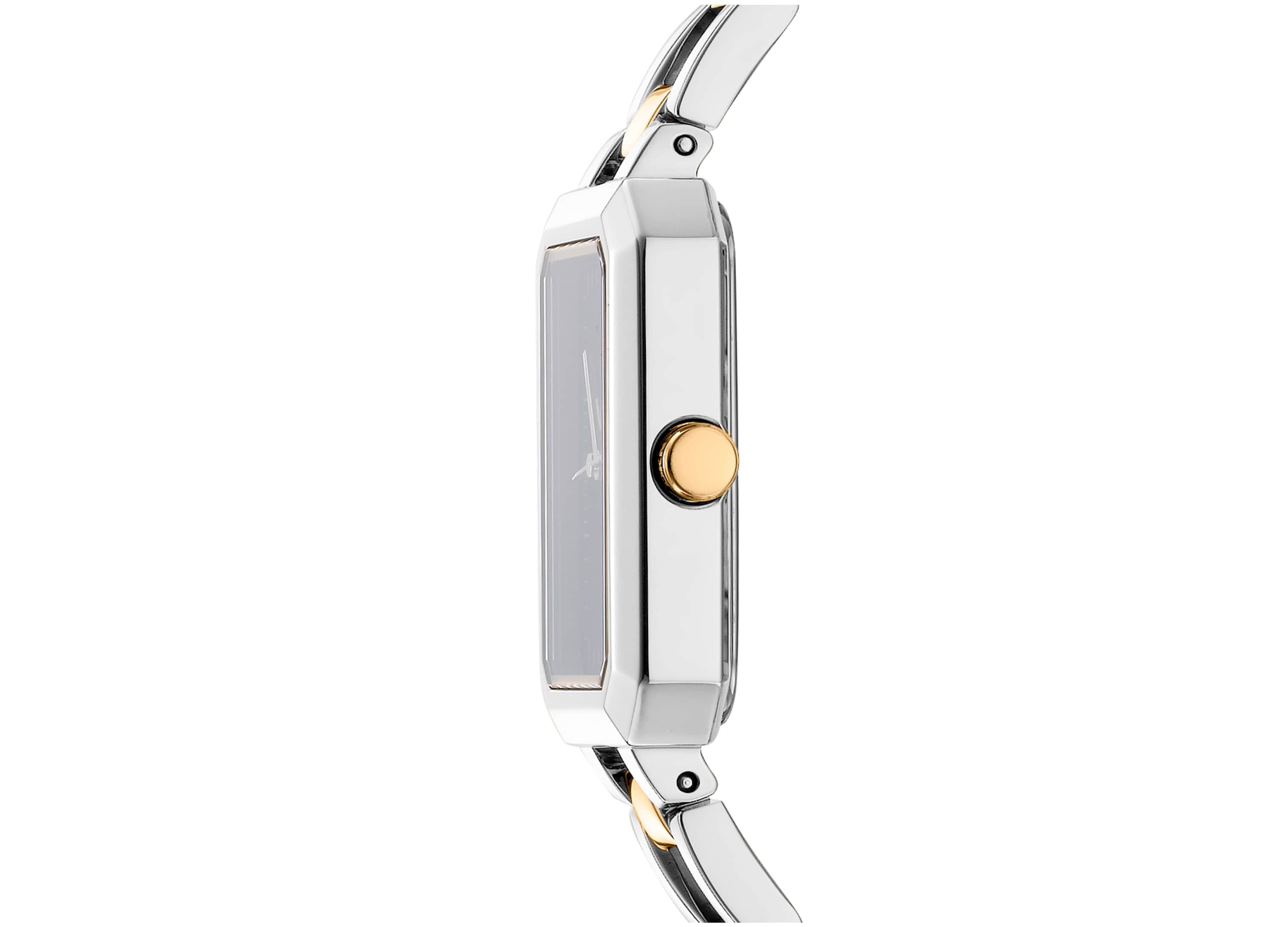Womens Uptown Midi Silver Dial Gold-Tone Stainless Steel Bracelet Watch