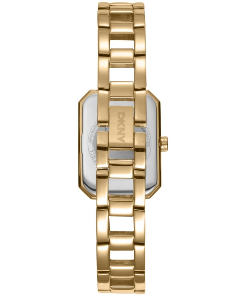 Womens Uptown Midi Black Dial Gold-Tone Stainless Steel Bracelet Watch