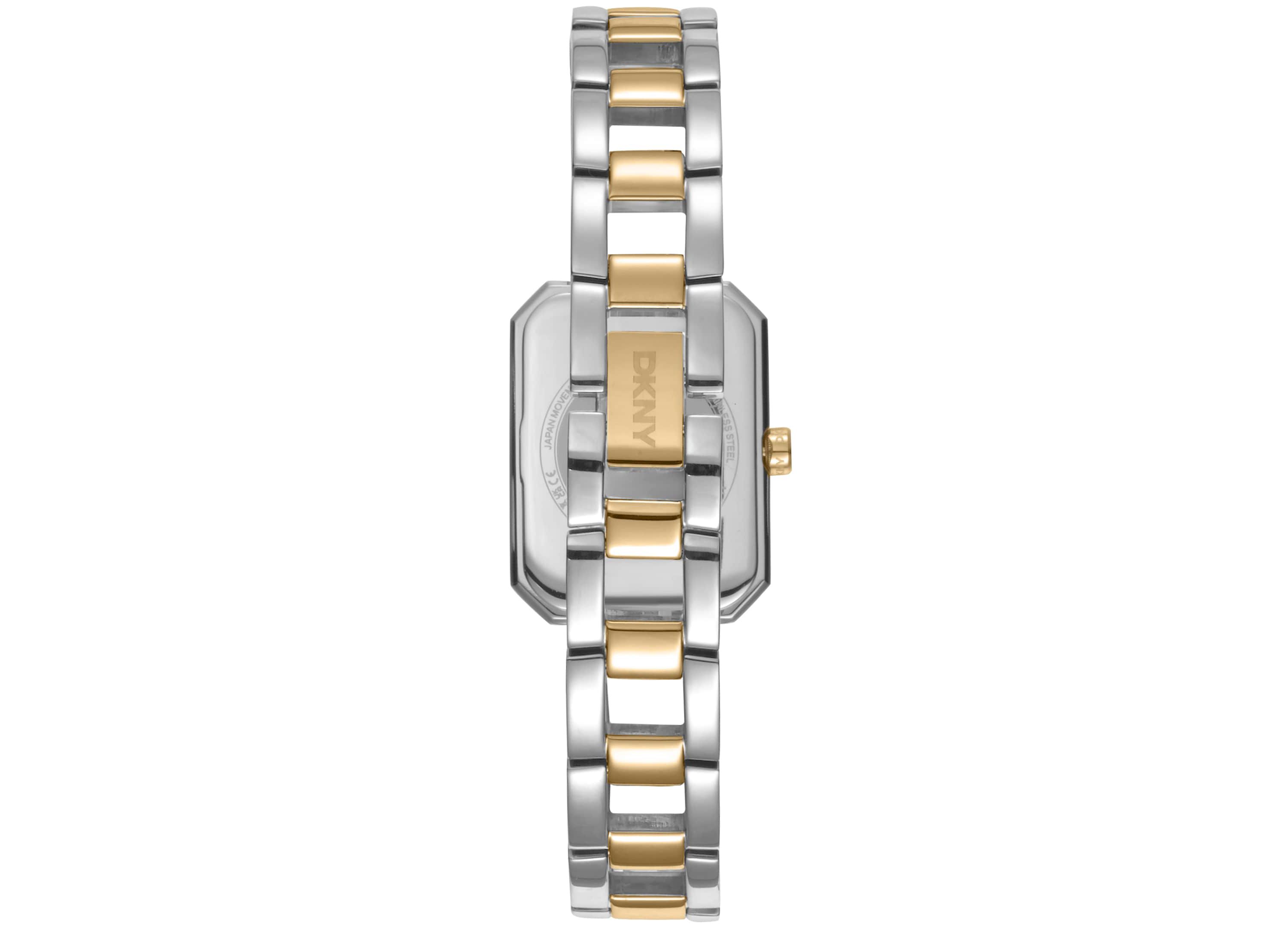 Womens Uptown Midi Silver Dial Gold-Tone Stainless Steel Bracelet Watch
