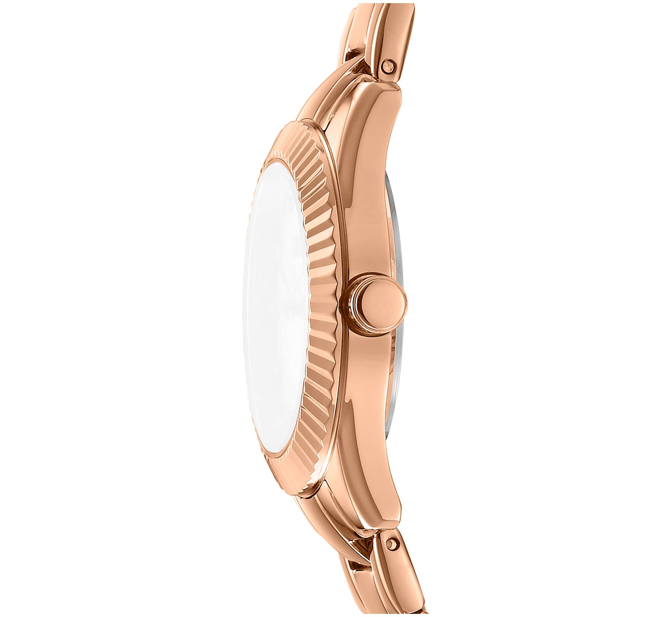 Womens Chambers Glitz Silver Dial Gold-Tone Stainless Steel Bracelet Watch
