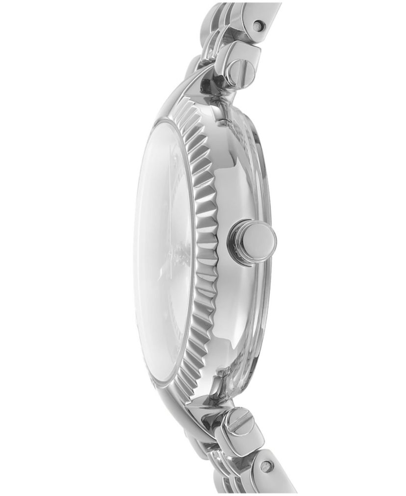 Womens Essential Glitz Pink Dial Stainless Steel Bracelet Watch