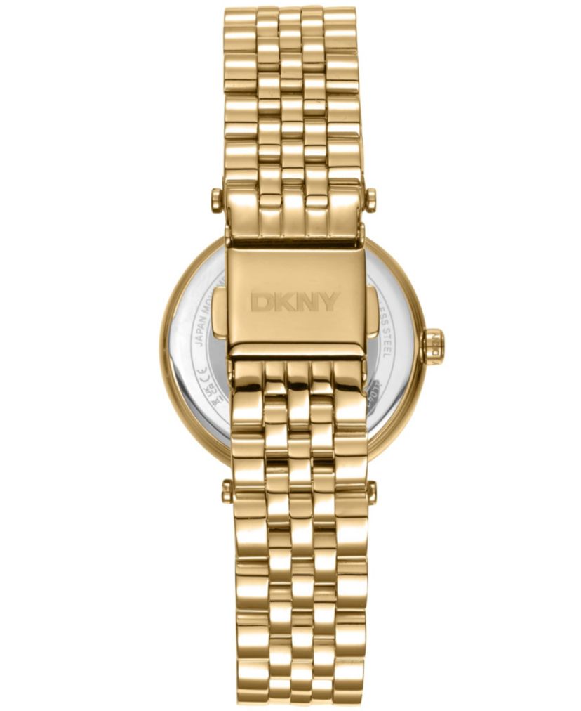 Womens Essential Glitz Champagne Dial Gold-Tone Stainless Steel Bracelet Watch