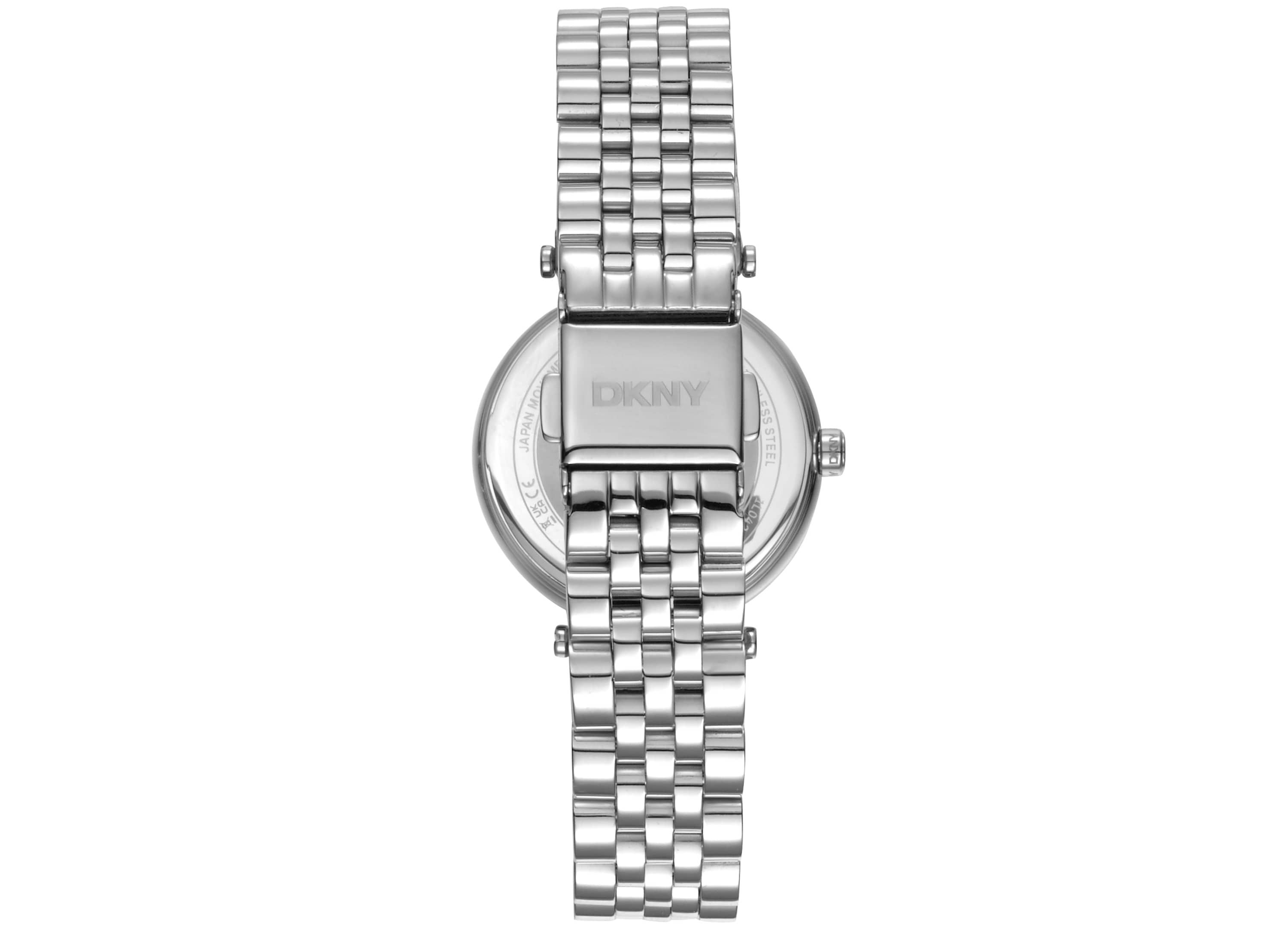 Womens Essential Glitz Pink Dial Stainless Steel Bracelet Watch