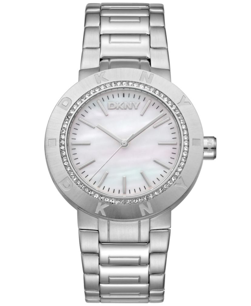 Womens Eastside Logo White Mop Dial Stainless Steel Bracelet Watch