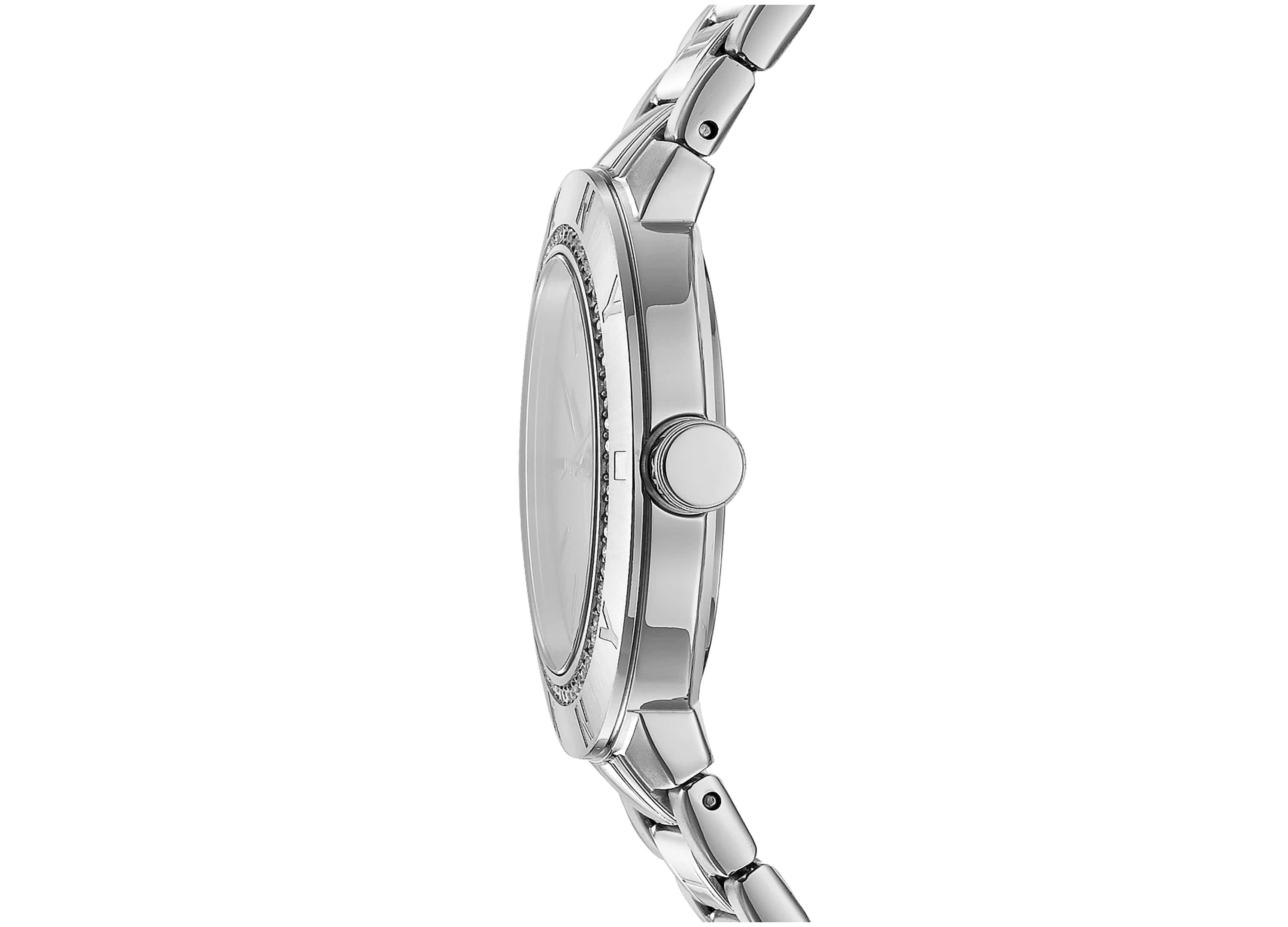 Womens Eastside Logo White Mop Dial Stainless Steel Bracelet Watch