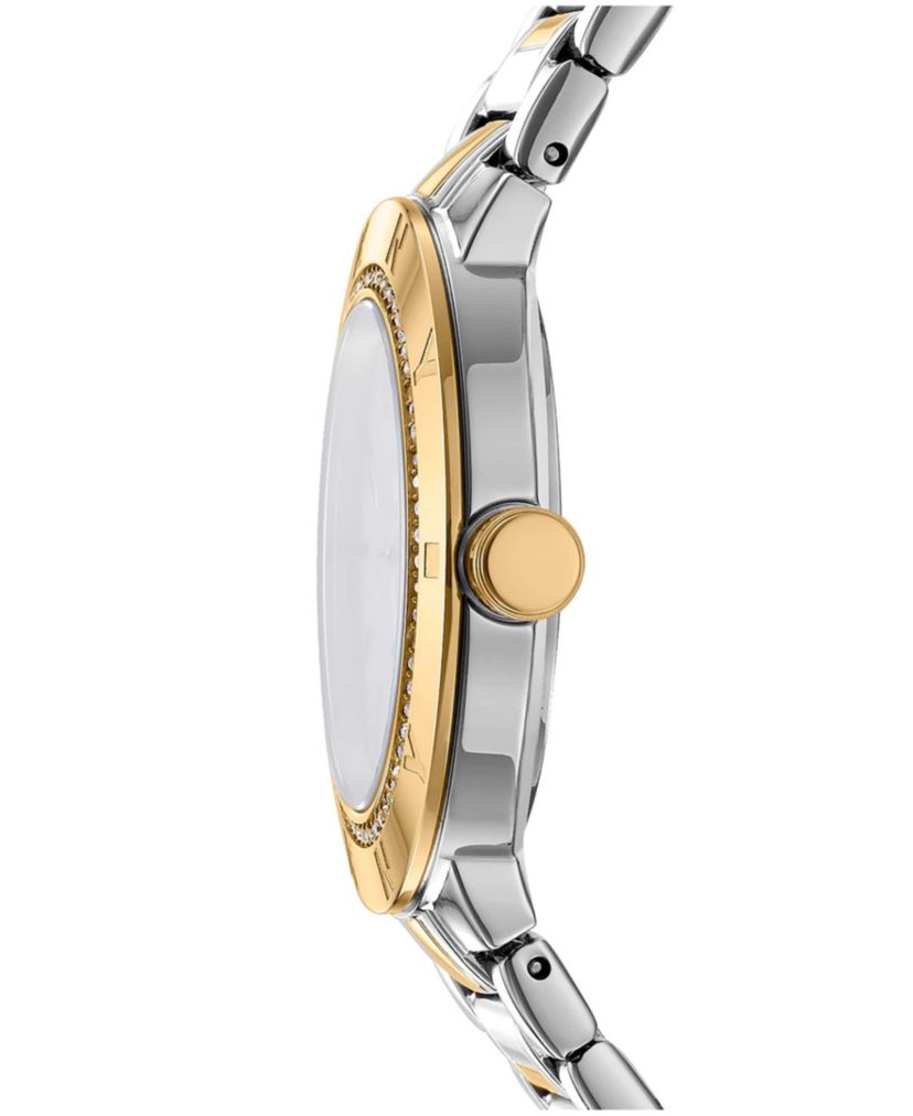 Womens Eastside Logo Light Blue Dial Gold Two-Tone Stainless Steel Bracelet Watch