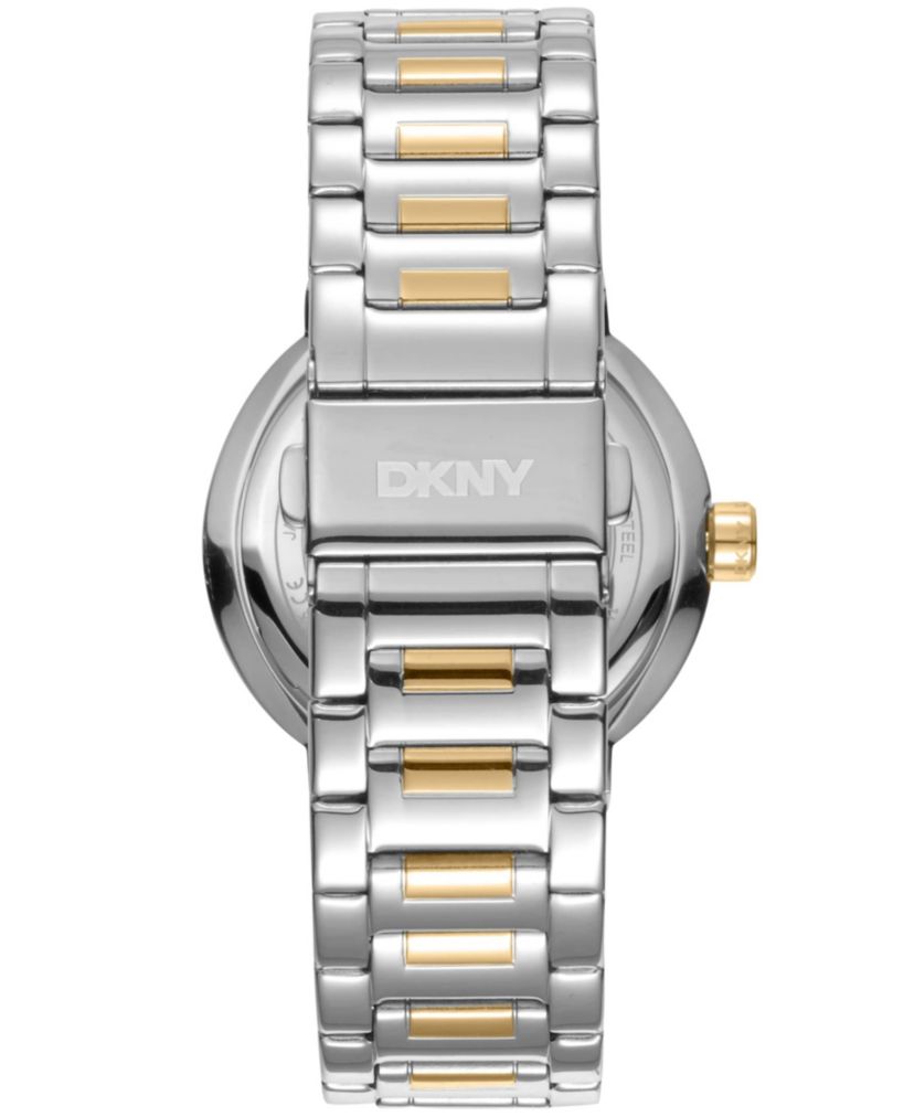 Womens Eastside Logo Silver Dial Gold Two-Tone Stainless Steel Bracelet Watch
