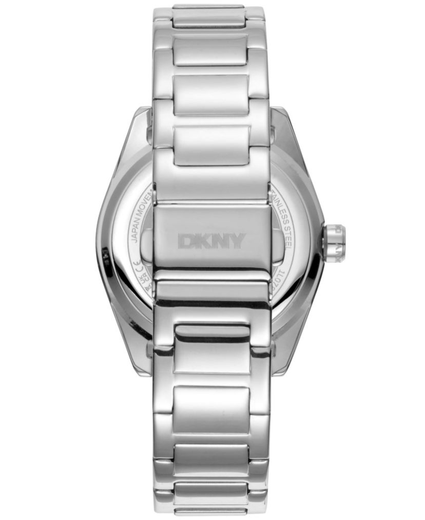 Womens Chambers Multi Function Chronograph Silver Powder Dial Rose Gold-Tone Stainless Steel Bracelet Watch