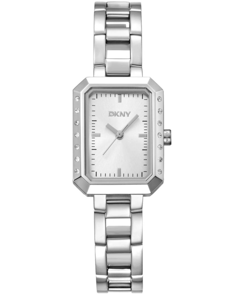 Womens Uptown Glitz Silver Dial Stainless Steel Bracelet Watch