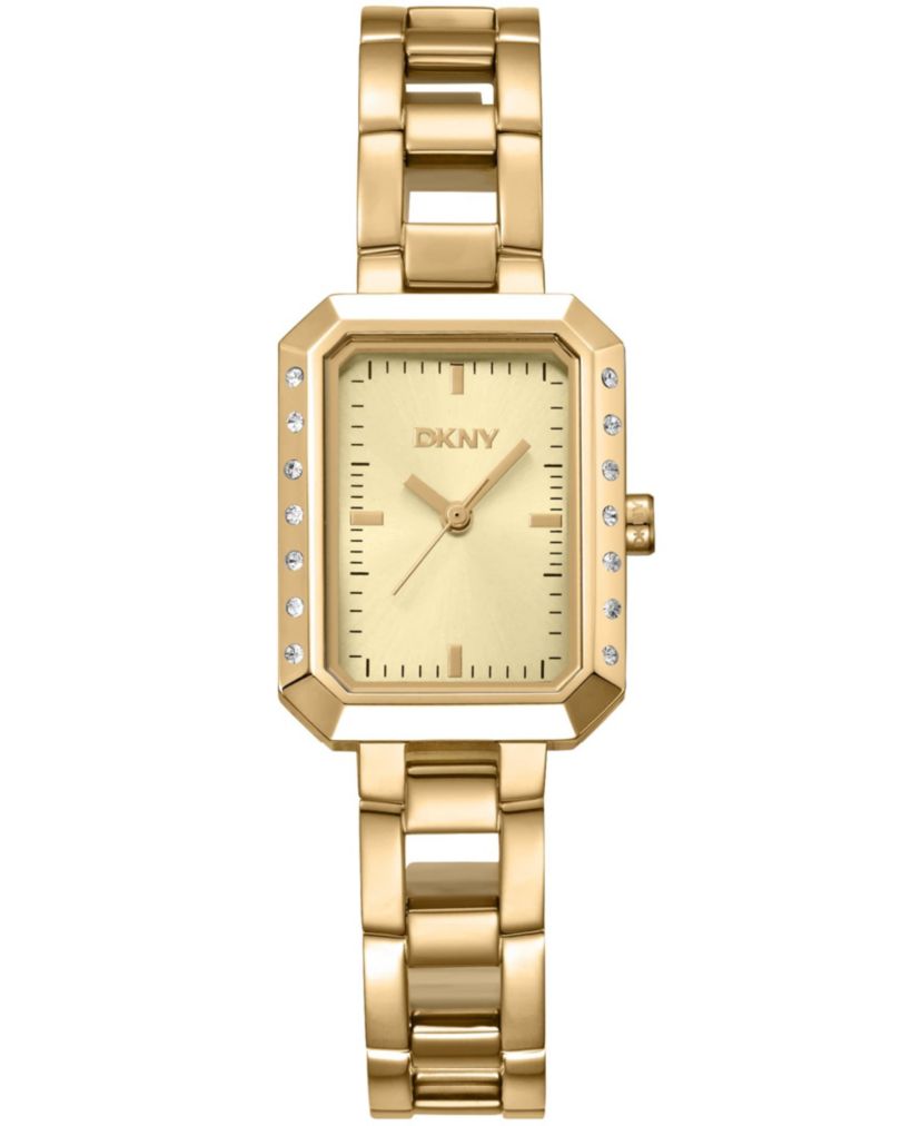 Womens Uptown Glitz Champagne Dial Gold-Tone Stainless Steel Bracelet Watch