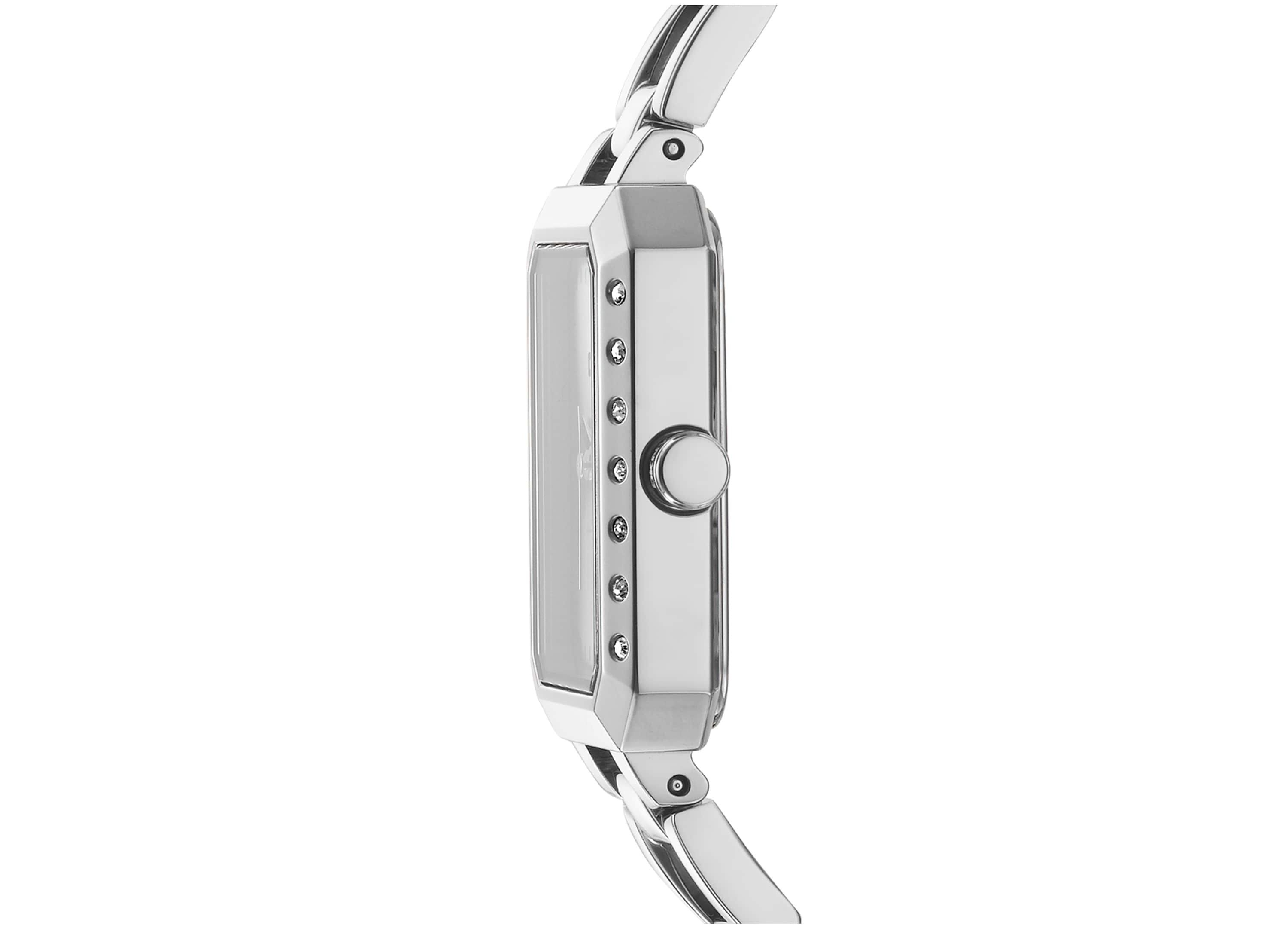 Womens Uptown Glitz Silver Dial Stainless Steel Bracelet Watch