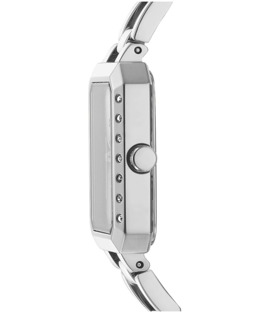 Womens Uptown Glitz Silver Dial Stainless Steel Bracelet Watch
