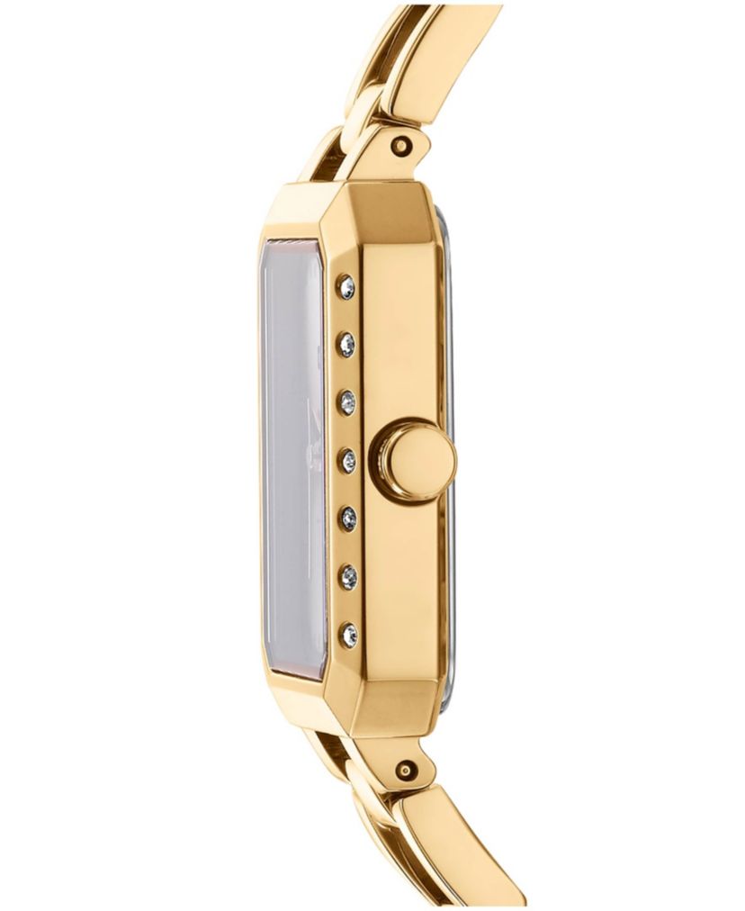 Womens Uptown Glitz Champagne Dial Gold-Tone Stainless Steel Bracelet Watch