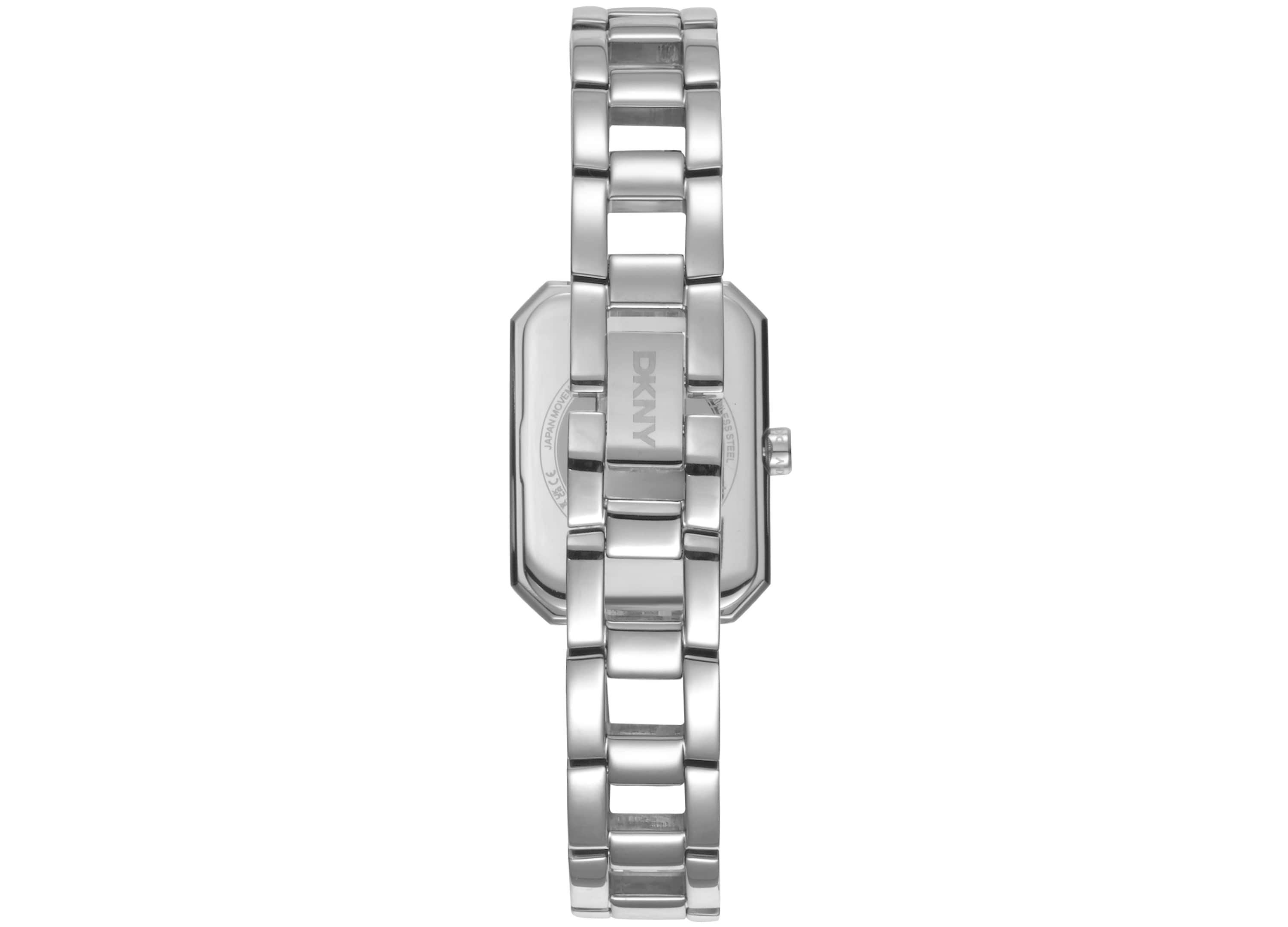 Womens Uptown Glitz Silver Dial Stainless Steel Bracelet Watch