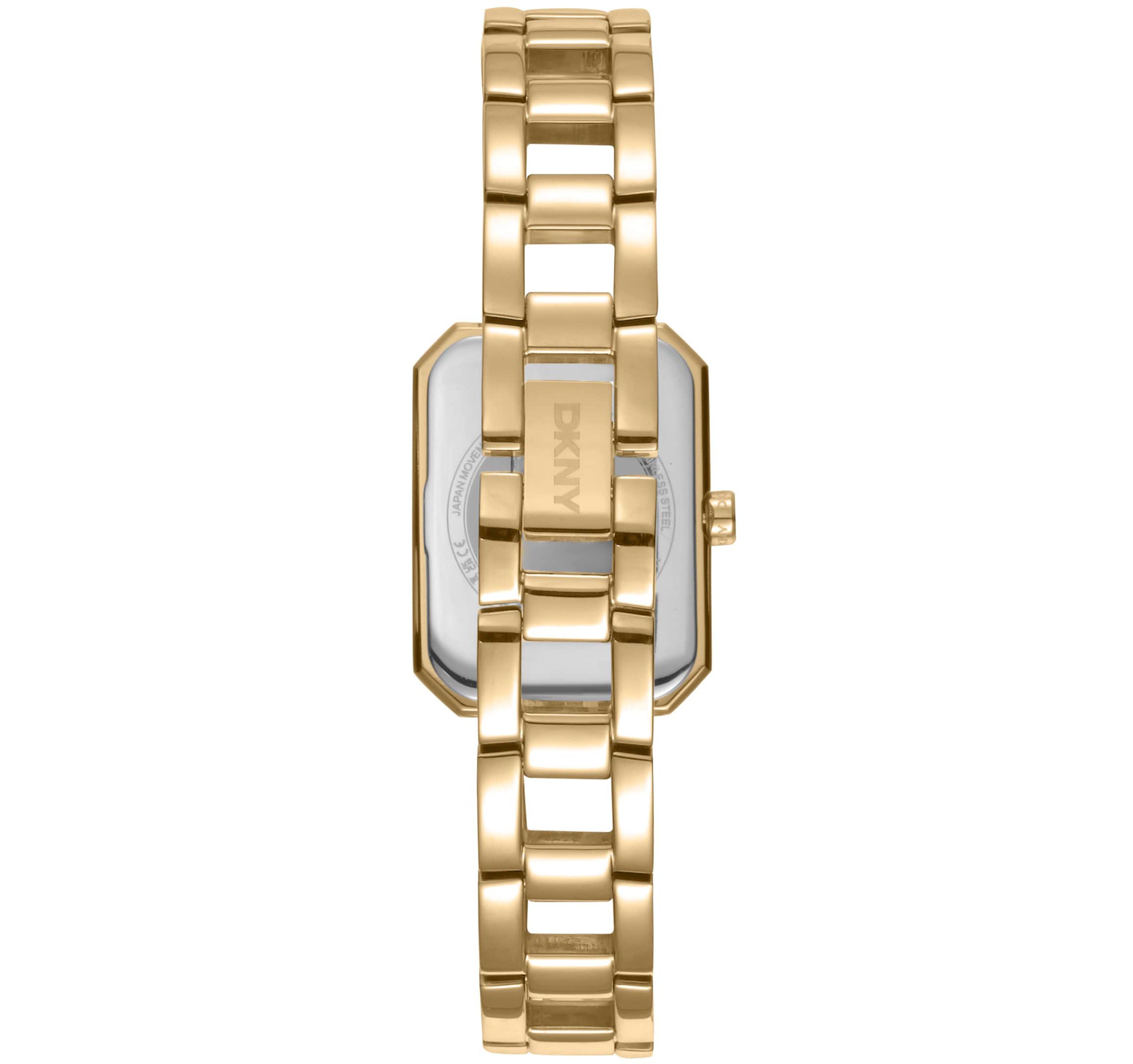 Womens Uptown Glitz Champagne Dial Gold-Tone Stainless Steel Bracelet Watch
