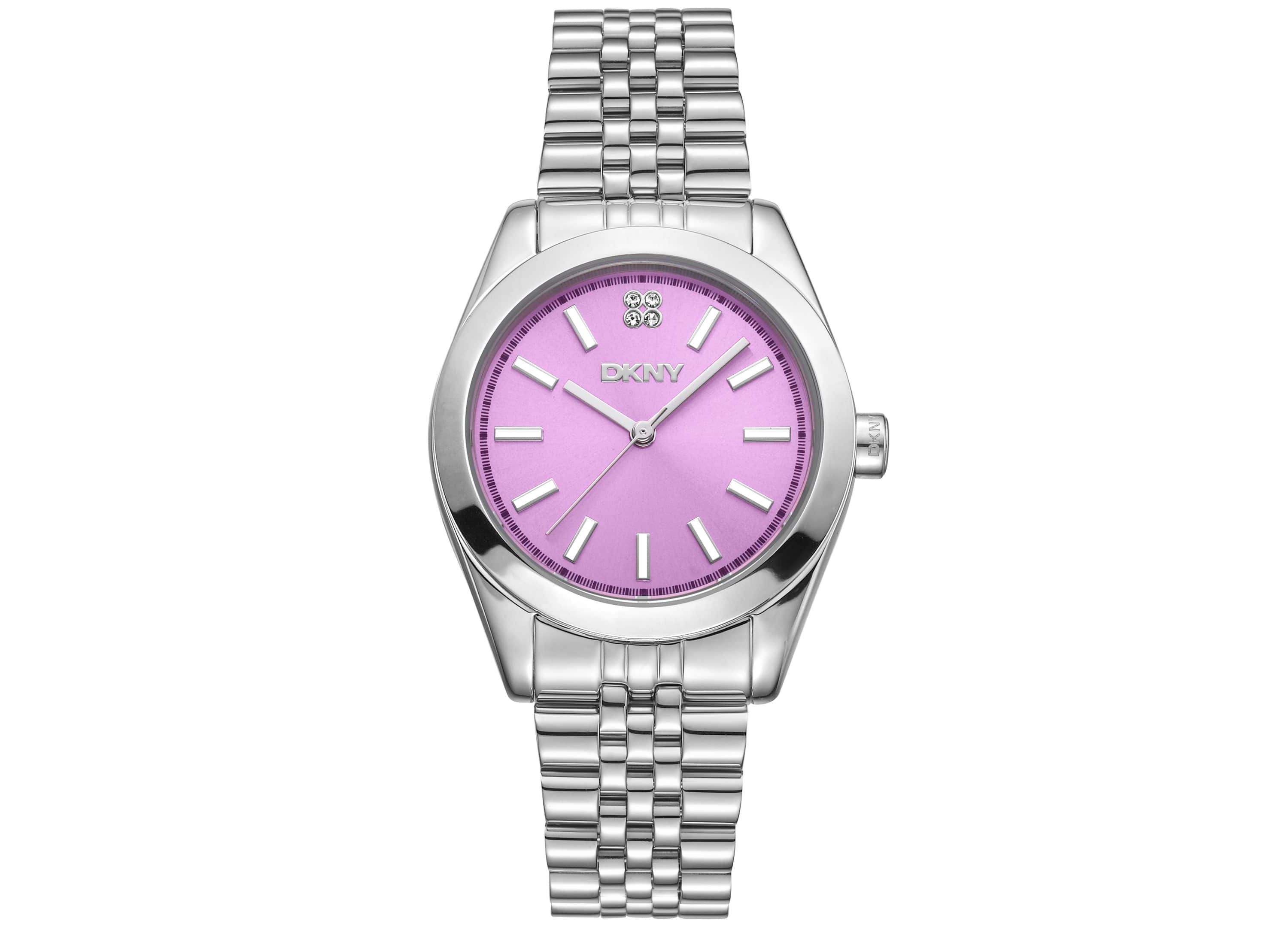 Womens Nolita Midi Pink Dial Stainless Steel Bracelet Watch