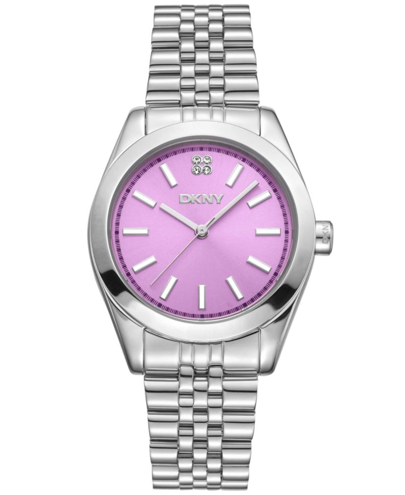 Womens Nolita Midi Pink Dial Stainless Steel Bracelet Watch