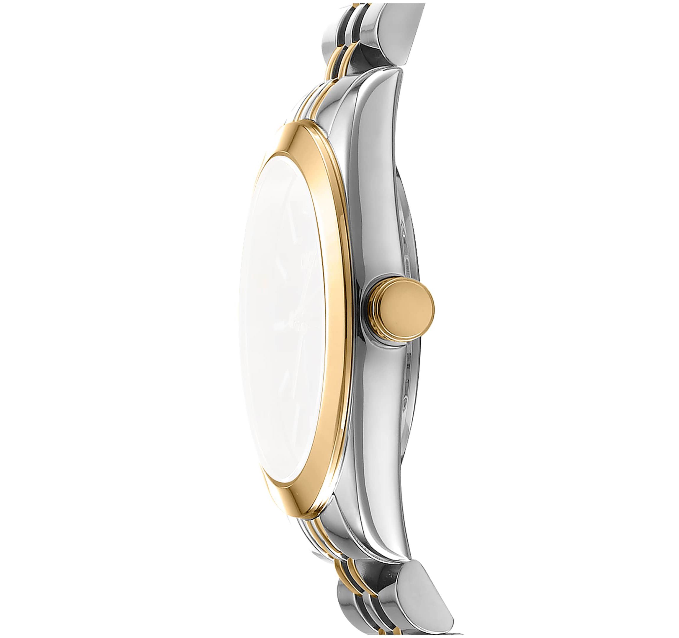 Womens Nolita Midi White MOP Dial Red Gold-Two-Tone Stainless Steel Bracelet Watch