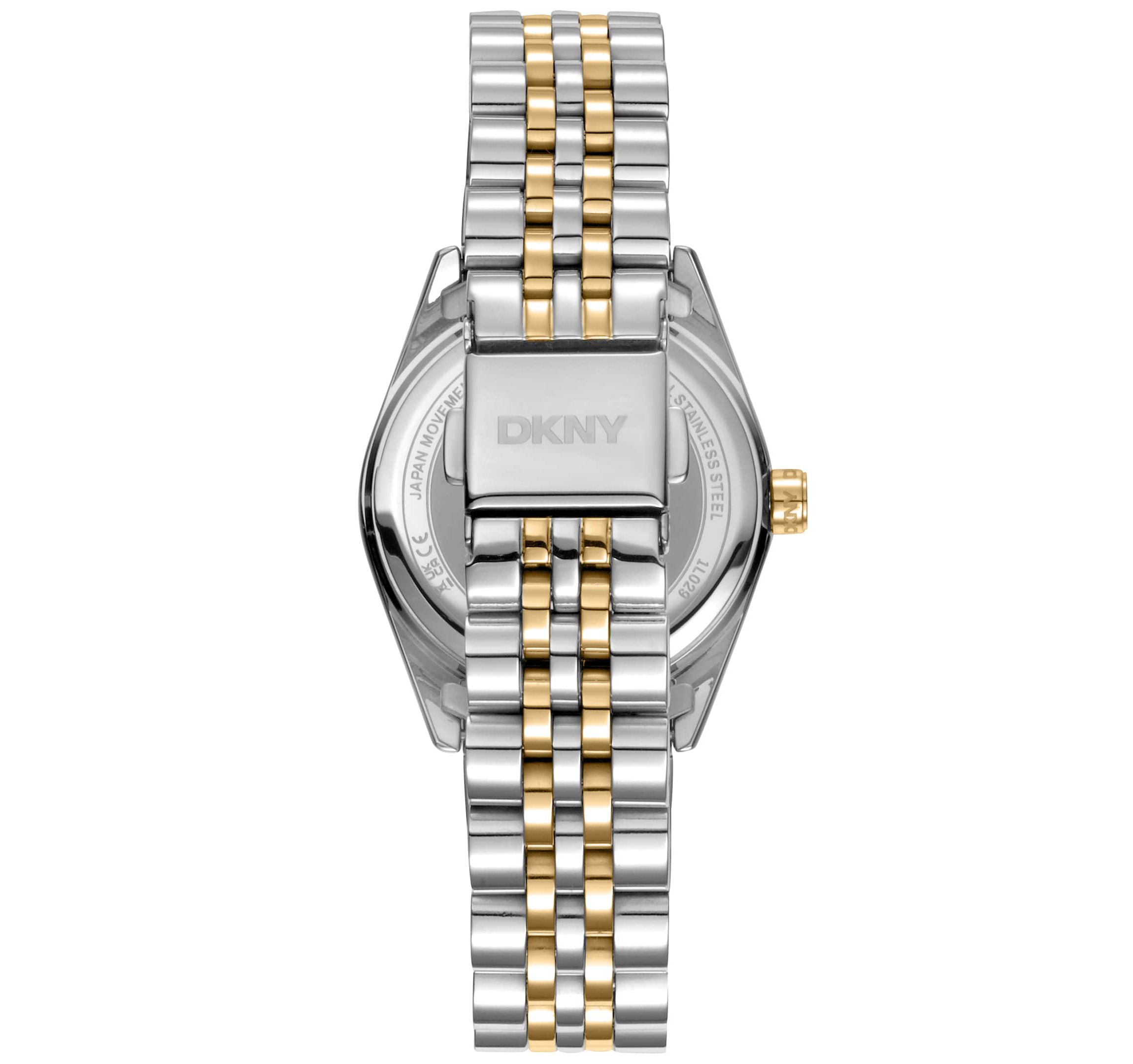 Womens Nolita Midi White MOP Dial Red Gold-Two-Tone Stainless Steel Bracelet Watch