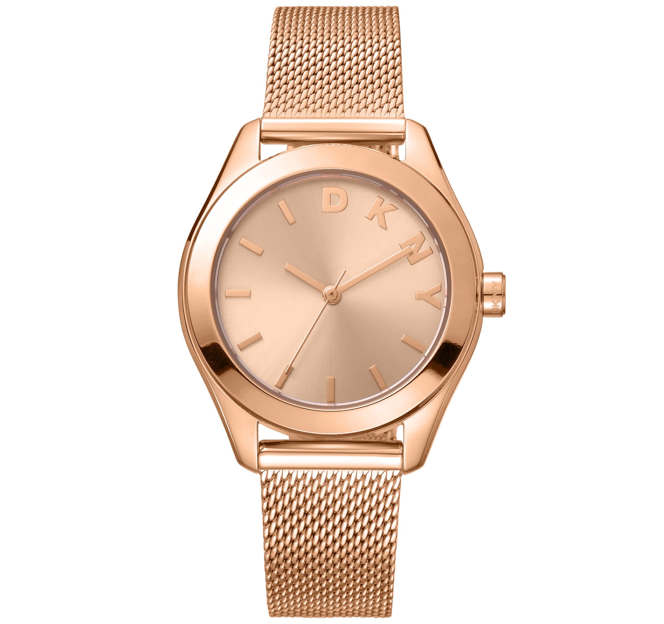Womens Astoria Logo Rose Gold Dial Rose Gold-Tone Stainless Steel Bracelet Watch