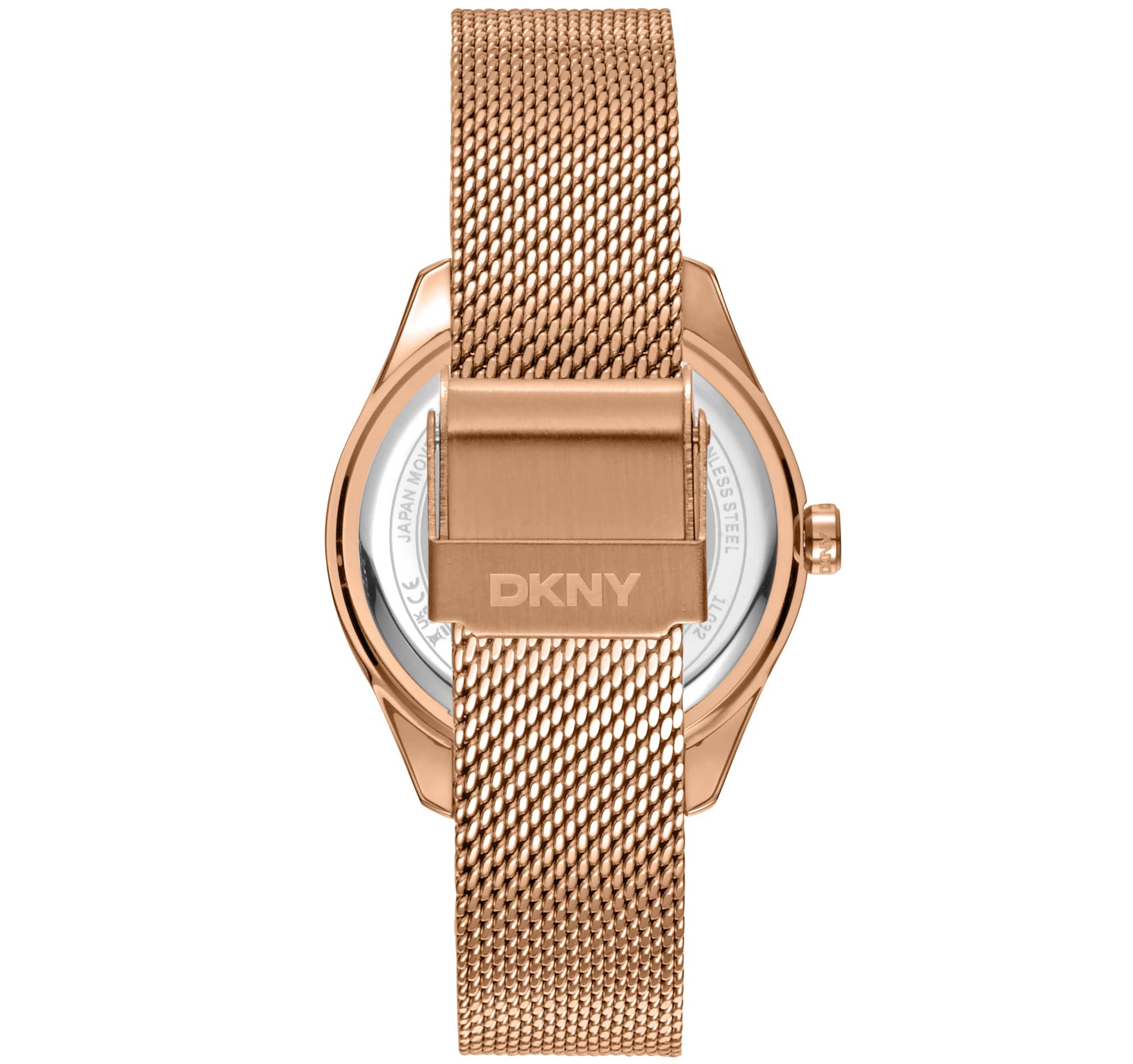 Womens Astoria Logo Rose Gold Dial Rose Gold-Tone Stainless Steel Bracelet Watch