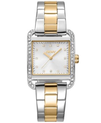DKNY Women's City Glitz Silver Dial Gold Two-Tone Stainless Steel Bracelet Watch