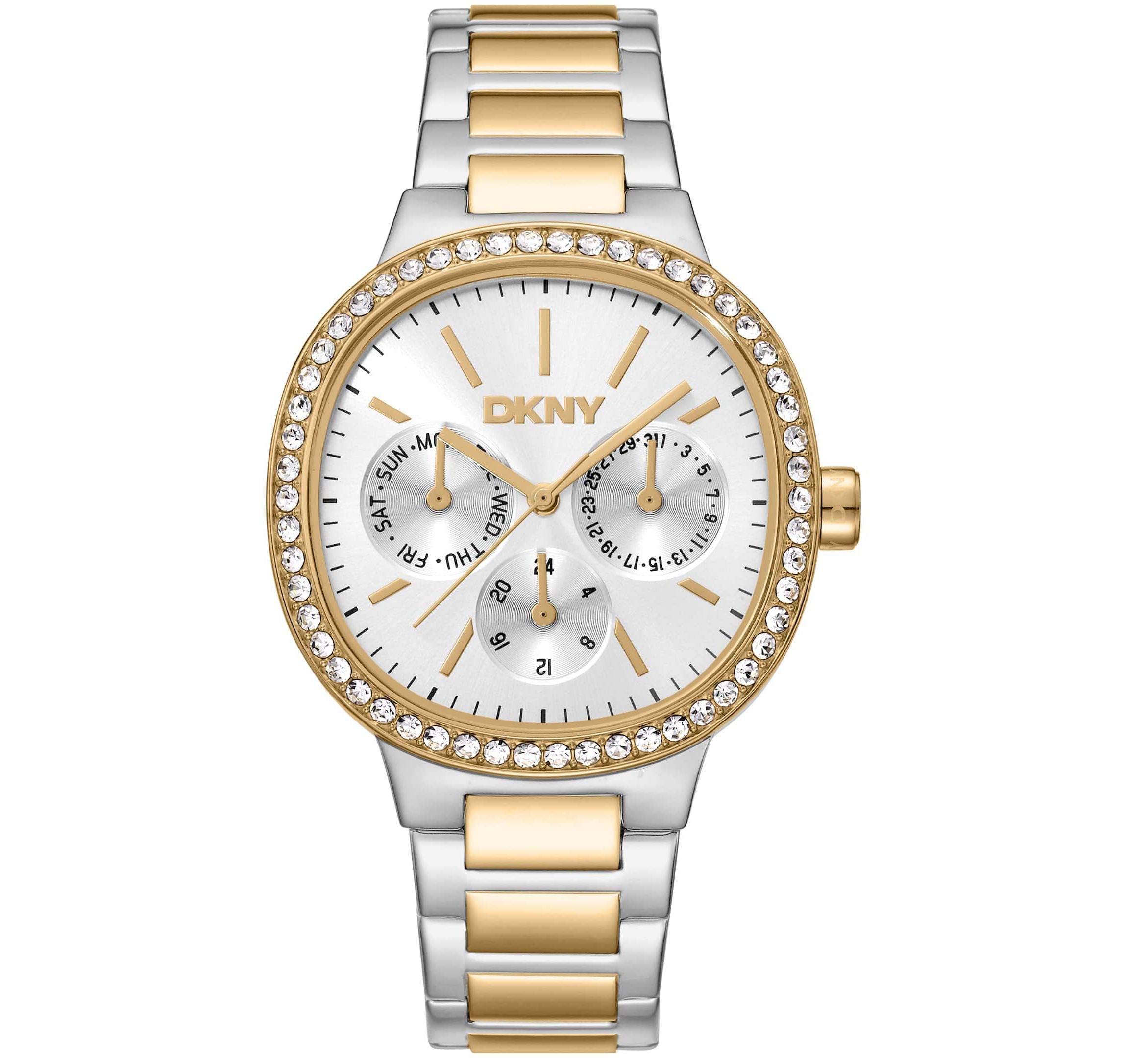 DKNY white and gold tone ceramic women\'s watch Ladies/Girls DKNY Ceramic & SS Wrist Watch NY 8141/251501  main image 2