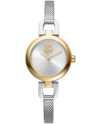 DKNY Womens Milanese Silver Dial Stainless Steel Bracelet Watch 26mm