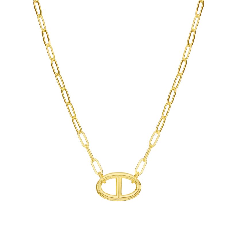 Gold Plated 16" + 2" Marina Link Necklace