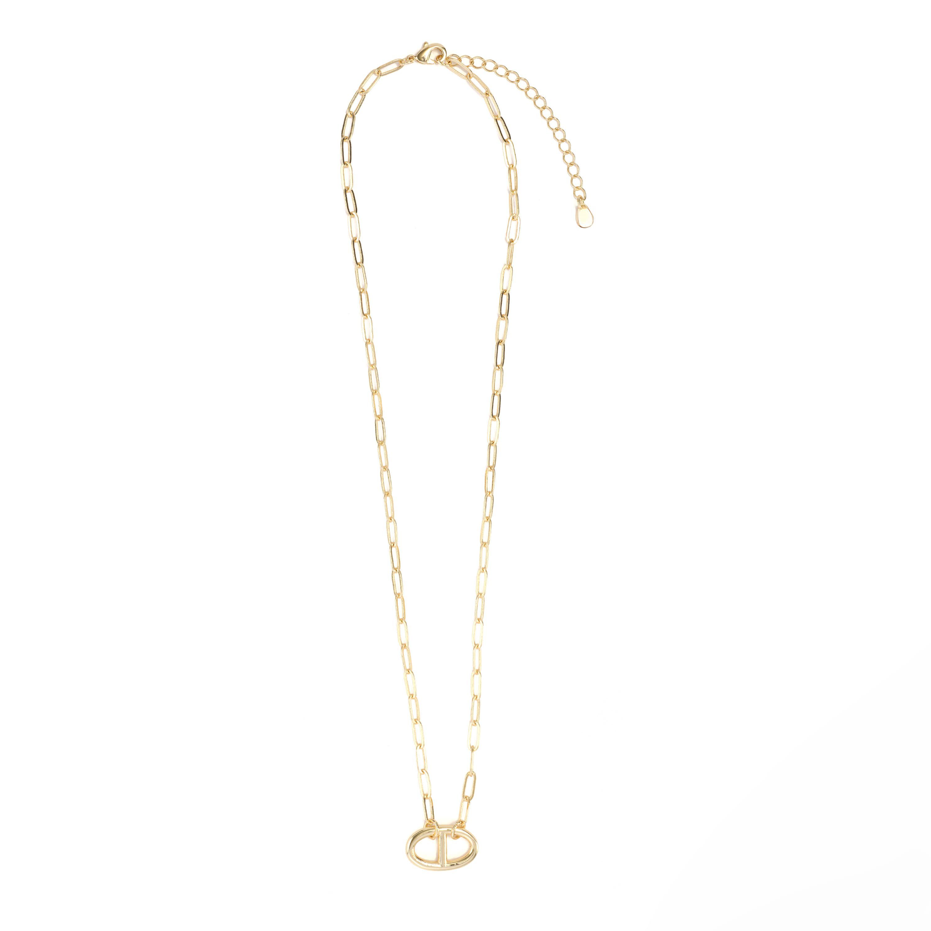 Gold Plated 16" + 2" Marina Link Necklace