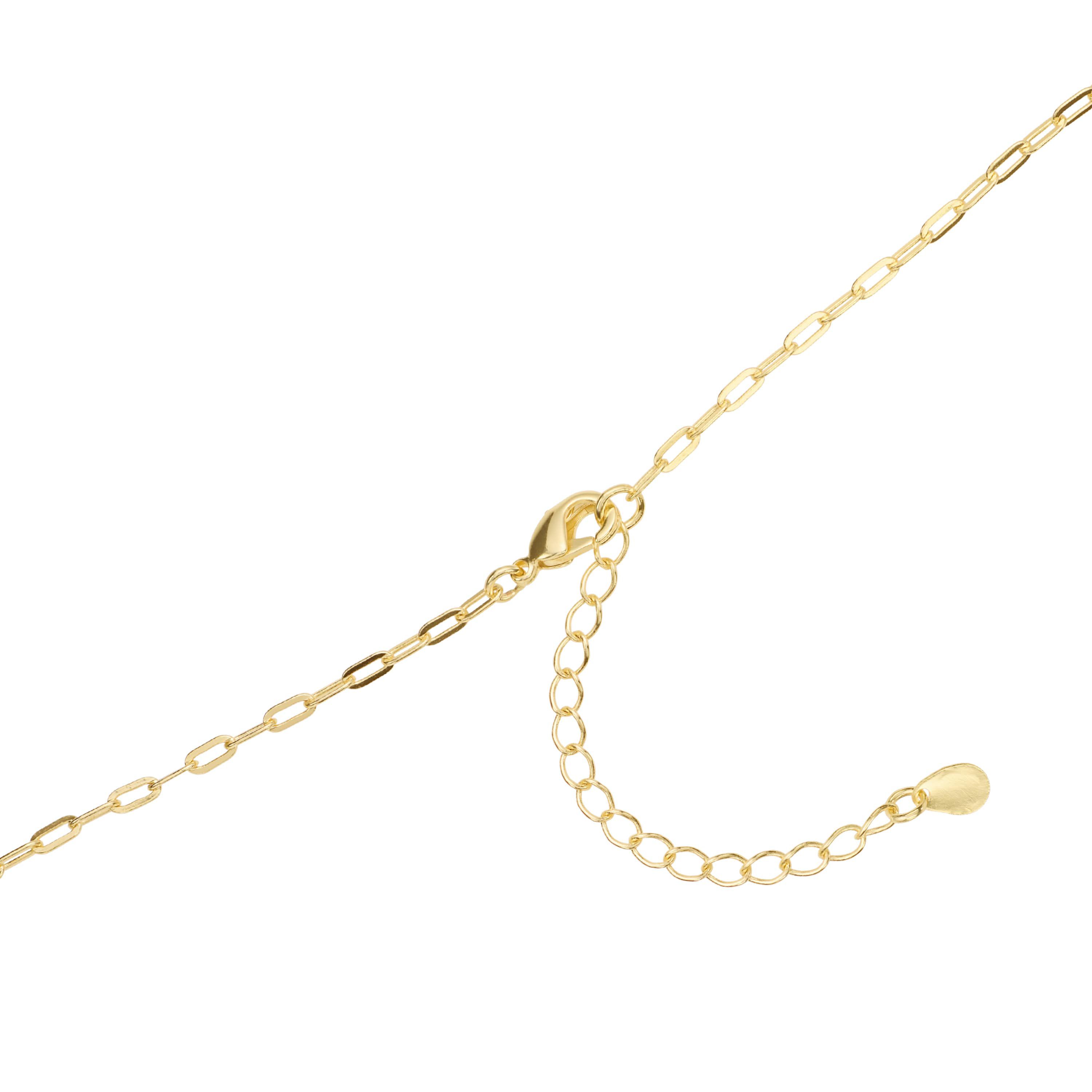 Gold Plated 16" + 2" Long Oval Marina Link Paperclip Necklace