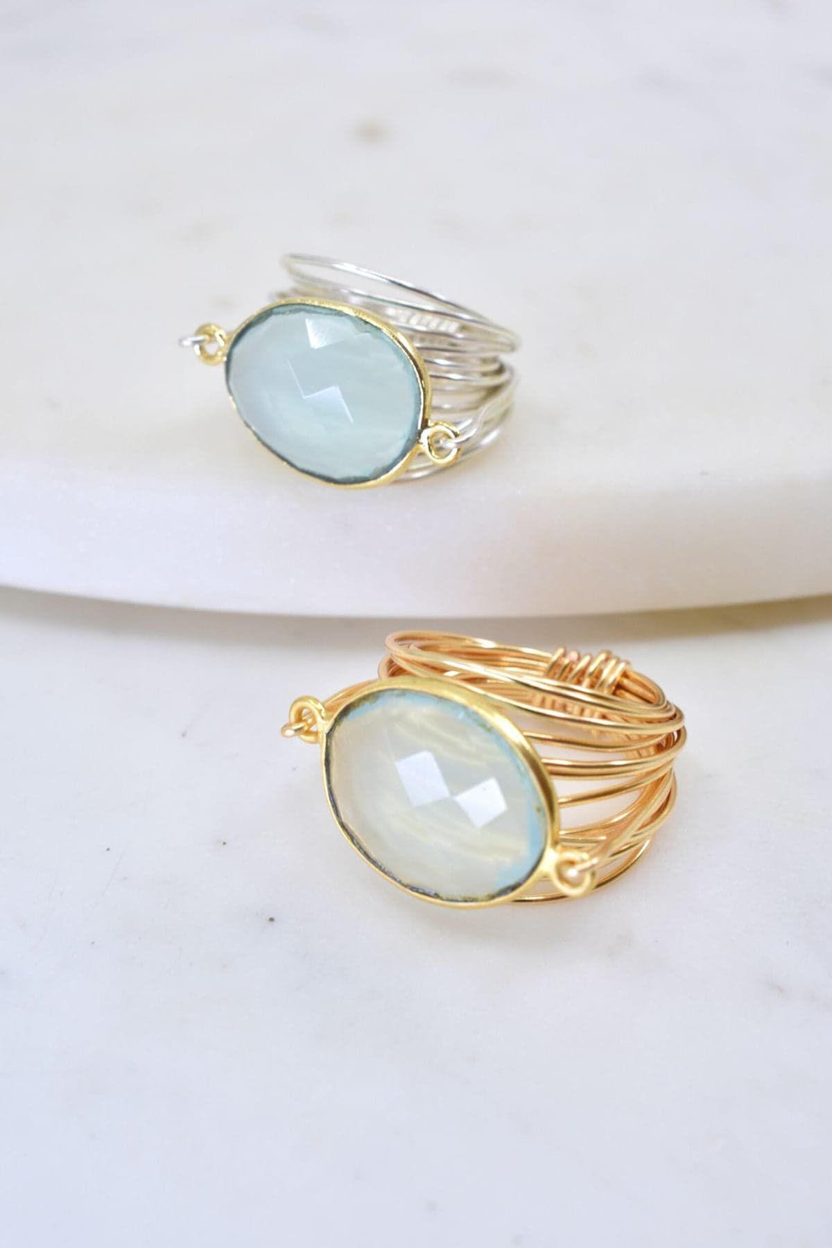 Torrey Ring In Blue Chalcedony