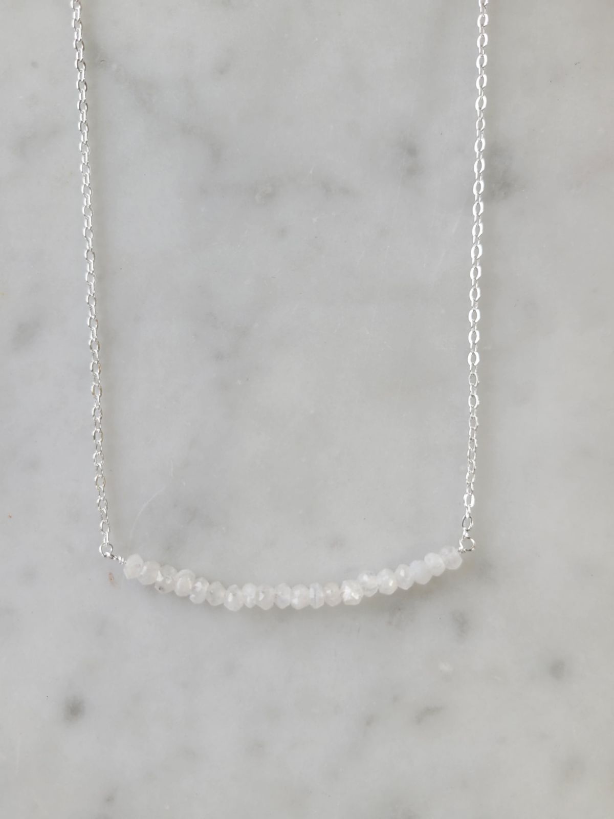 Michelle Bar Necklace In Gold Moonstone