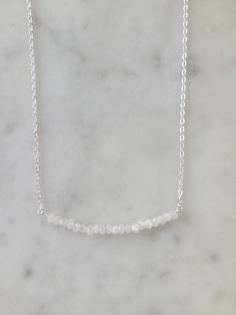 Michelle Bar Necklace In Gold Moonstone