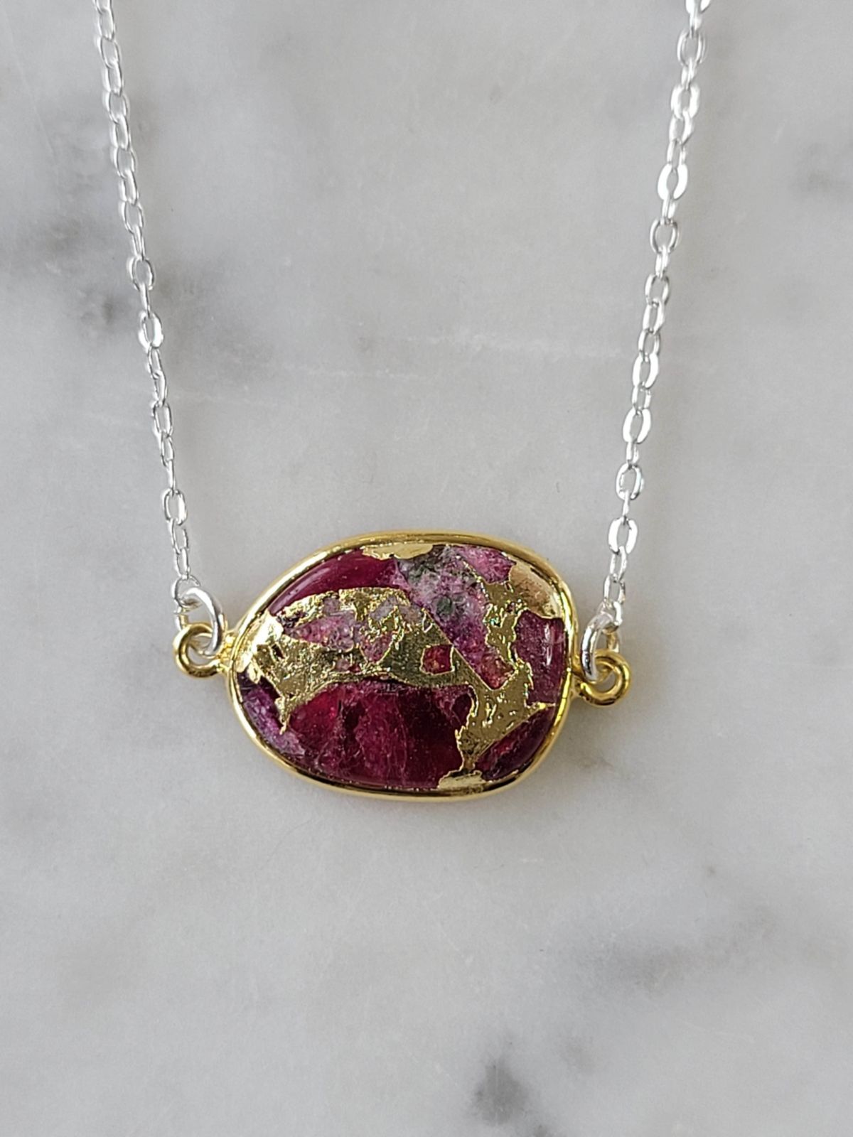Mrs Parker Necklace In Silver Red Mojave Copper Turquoise 1