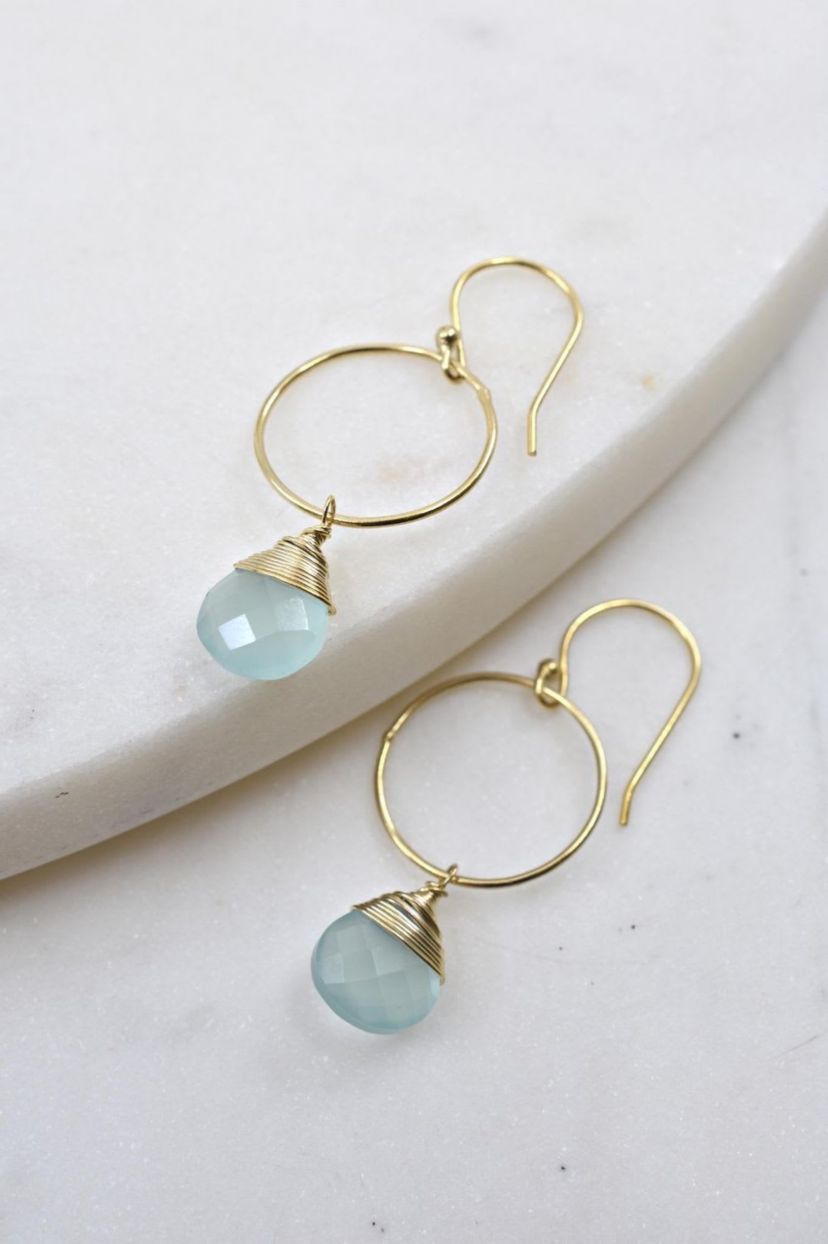 Yuliya Earring In Chalcedony