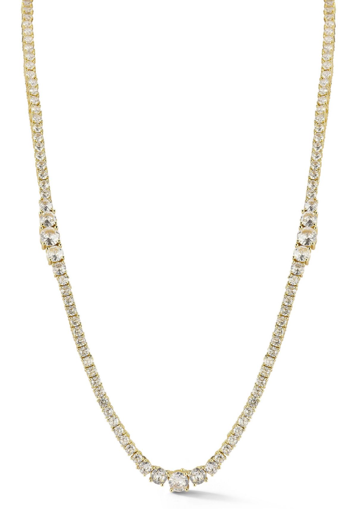 Cubic Zirconia Graduated Tennis Necklace