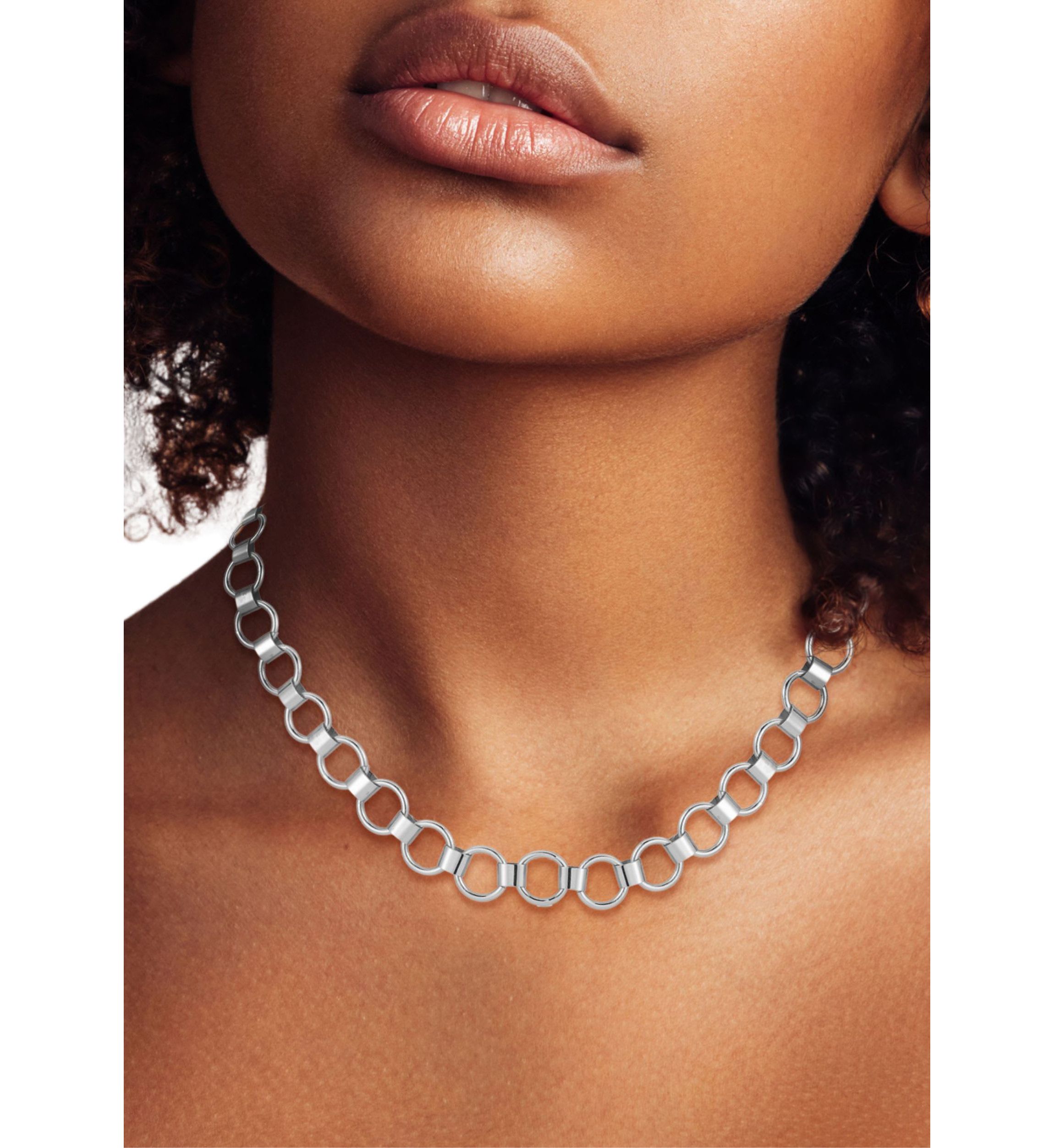Circular Link Chain Necklace