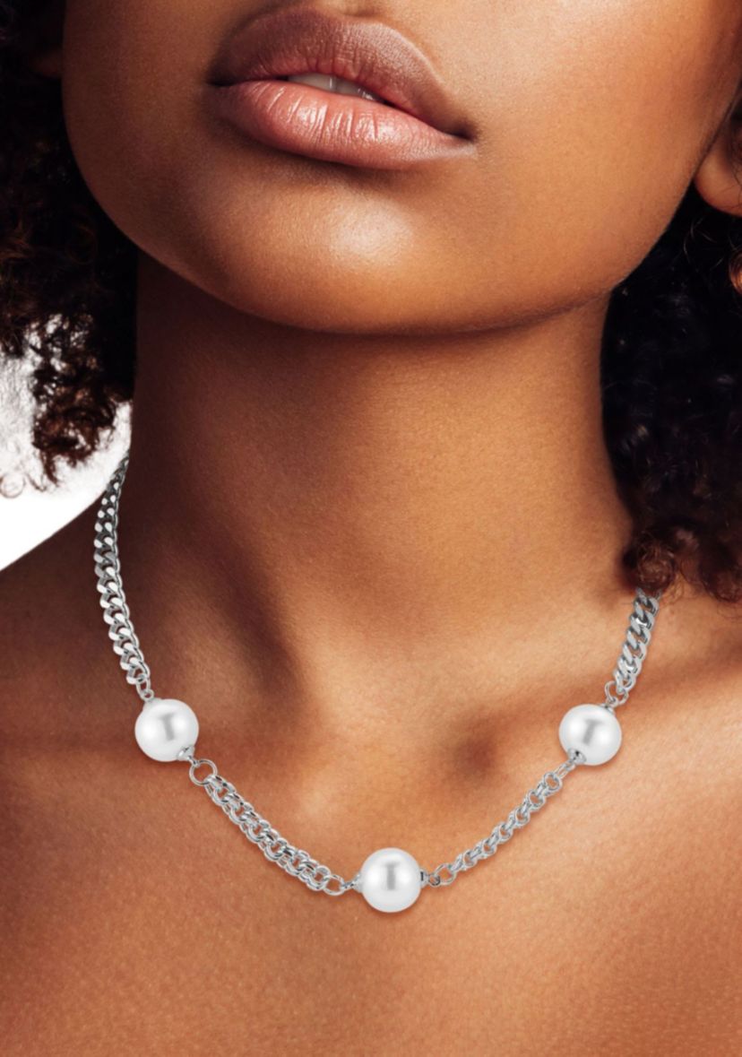 Pearl Station Necklace