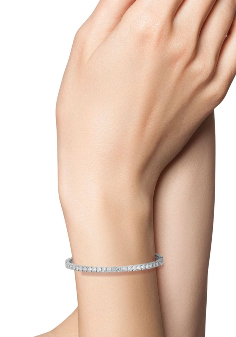 Round Cubic Zirconia Tennis Bracelet